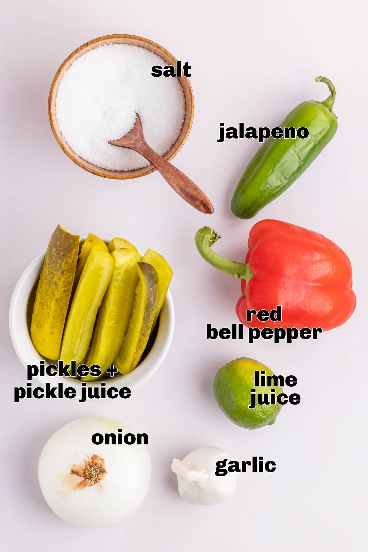This Pickle de Gallo is all about that tangy, dill pickle kick. It packs a puckering punch that’s perfect for dunking tortilla chips or spreading on a burger. The briny, garlicky flavors just hit the spot every time. ingredients