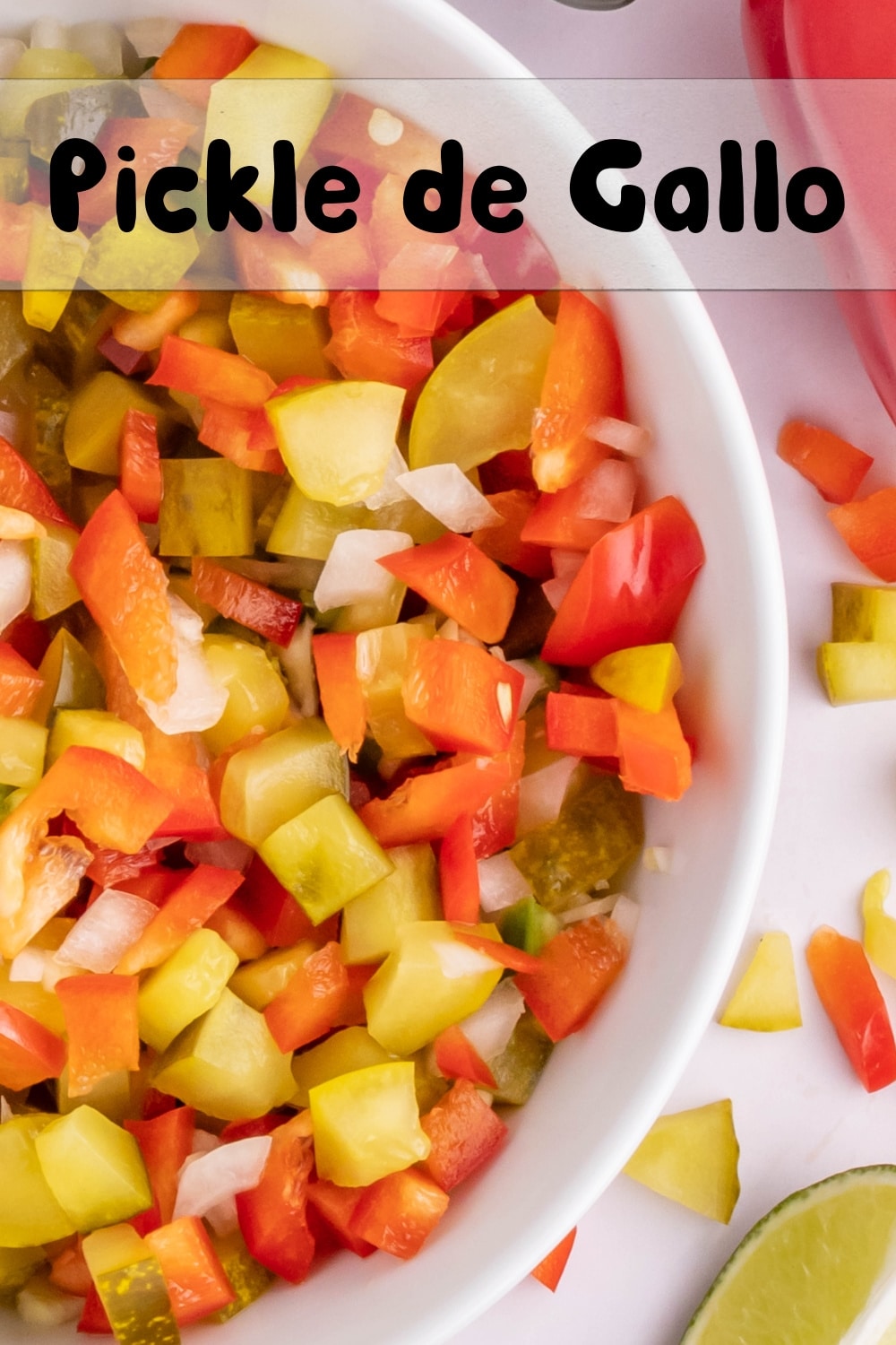 This Pickle de Gallo is all about that tangy, dill pickle kick. It packs a puckering punch that’s perfect for dunking tortilla chips or spreading on a burger. The briny, garlicky flavors just hit the spot every time. via @cmpollak1