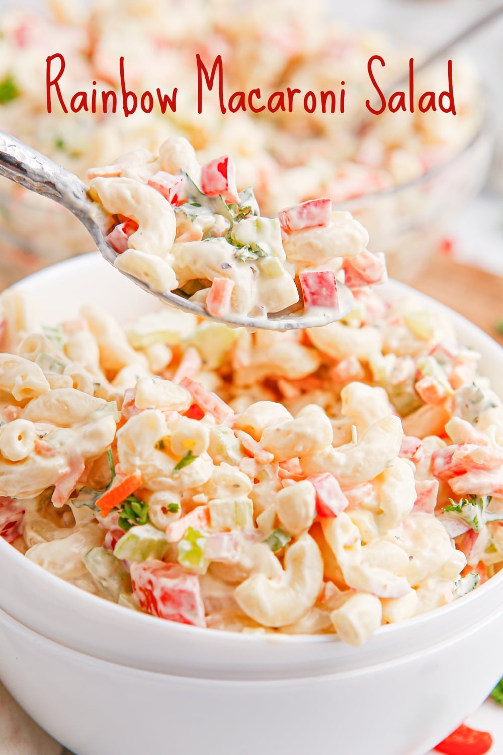 When the grill's going, a side dish that's both colorful and tasty is always a win. This Rainbow Macaroni Salad checks both boxes and always hits the spot. Loaded with veggies and plenty of flavor, it's the kind of pasta salad that belongs at any potluck, no matter the time of year. via @cmpollak1