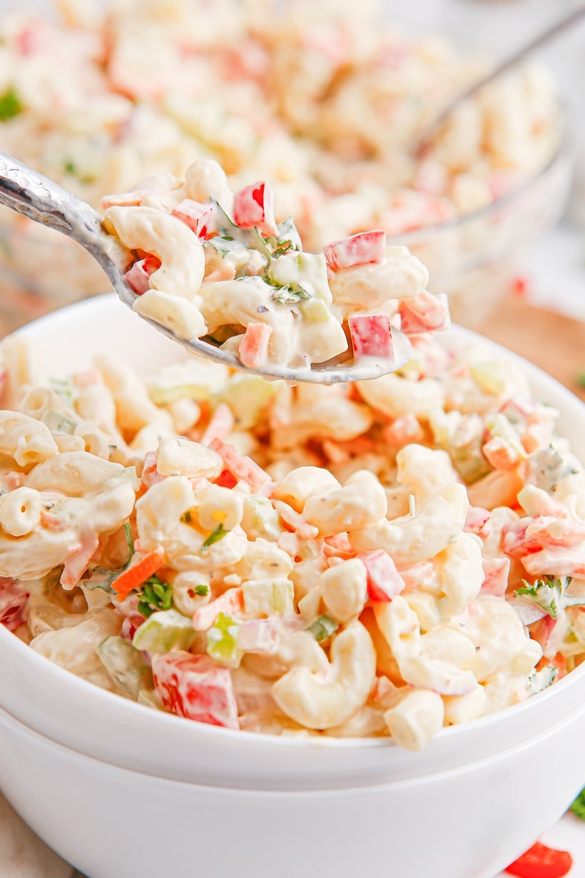 When the grill's going, a side dish that's both colorful and tasty is always a win. This Rainbow Macaroni Salad checks both boxes and always hits the spot. Loaded with veggies and plenty of flavor, it's the kind of pasta salad that belongs at any potluck, no matter the time of year. rainbow macaroni salad