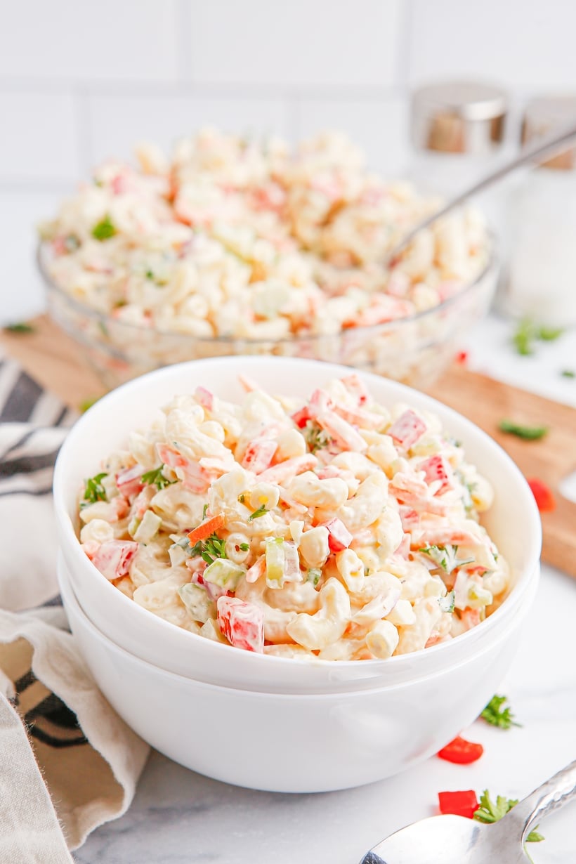 When the grill's going, a side dish that's both colorful and tasty is always a win. This Rainbow Macaroni Salad checks both boxes and always hits the spot. Loaded with veggies and plenty of flavor, it's the kind of pasta salad that belongs at any potluck, no matter the time of year. rainbow pasta salad