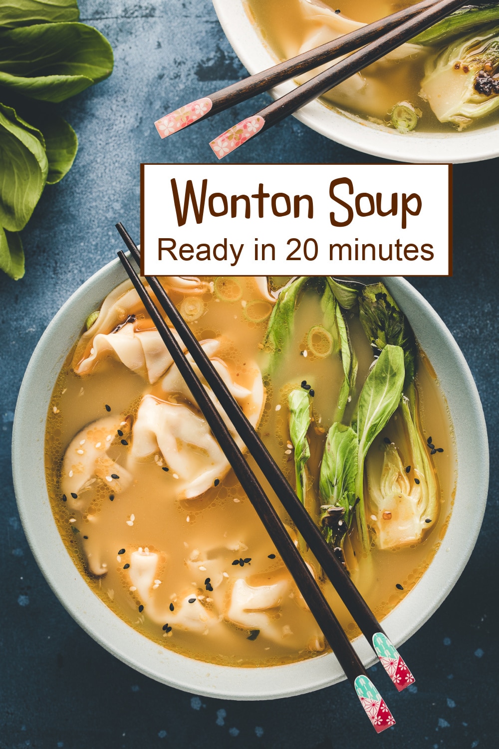This quick and easy wonton soup comes together in just 20 minutes with frozen wontons and a savory broth. Perfect for weeknights when you want something comforting without the hassle. via @cmpollak1