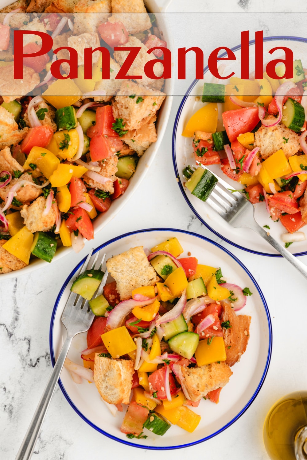 Panzanella, or Italian bread salad, is a Tuscan favorite that's hard to resist. It's all about that perfect combo of crusty, day-old bread soaking up the juices from the ripest, juiciest tomatoes—once you start, it's impossible to stop. via @cmpollak1