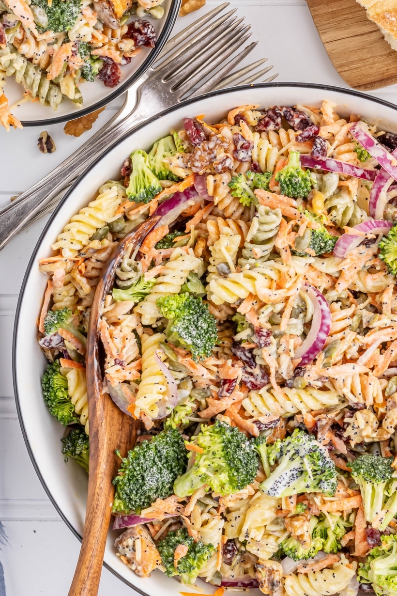 With a perfect balance of sweet, savory, and a little crunch, this sweet potato pasta salad is tied together by a flavorful poppy seed dressing that makes every bite delicious. sweet potato pasta salad