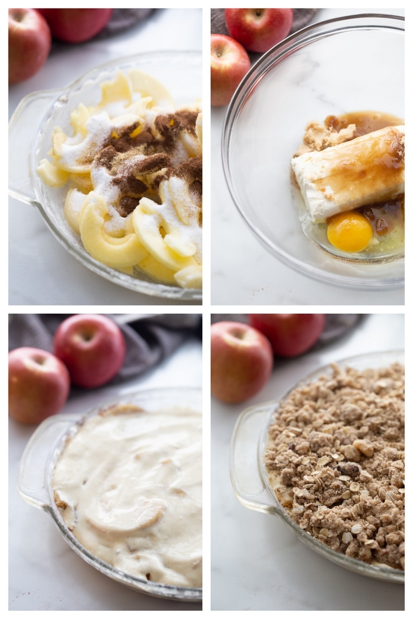 Indulge in the perfect blend of creamy and crunchy with this Cream Cheese Apple Crisp recipe. The warmth of baked apples and the richness of cream cheese add an exciting twist to your traditional apple crisp ensemble. apple cream cheese