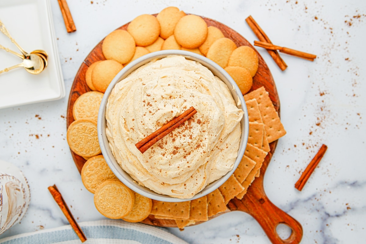 This pumpkin cheesecake dip blends the cozy spices of pumpkin pie with the creamy richness of cheesecake. It's smooth, scoopable, and works with just about anything you want to dip—so grab your favorites and dig in. pumpkin cheesecake dip