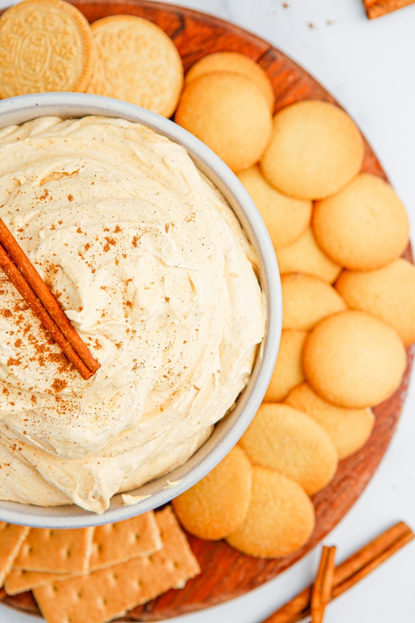 This Pumpkin Cheesecake Dip combines the warm, comforting spices reminiscent of traditional pumpkin pie with the smooth, creamy and luscious richness of a scoopable, cheesecake filling. The possibilities for dippables are endless, allowing you to unleash your creativity and use what you love. This is a dessert dip your family is going to love. dessert dip pumpkin