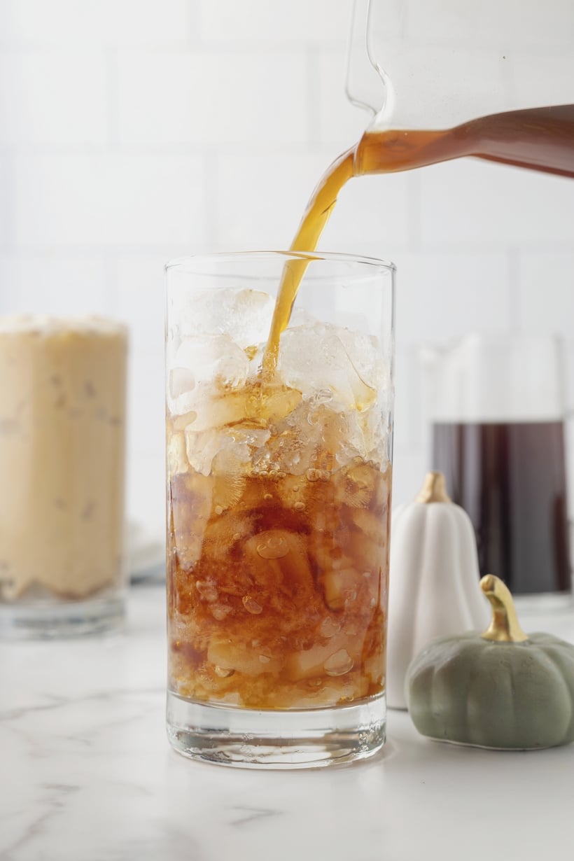 Velvety, energizing (because caffeine), and indulgently rich, my homemade version of Starbucks Pumpkin Spice Cold Brew is a match for this fall-themed coffeehouse treat. With only 6 ingredients and 5 minutes of your time, this autumn-infused, mood-boosting drink is not only quicker, but also more budget-friendly than purchasing it from the store. This copycat Starbucks recipe is the best fall drink to make at home and even makes a great fall dessert. pumpkin cold brew