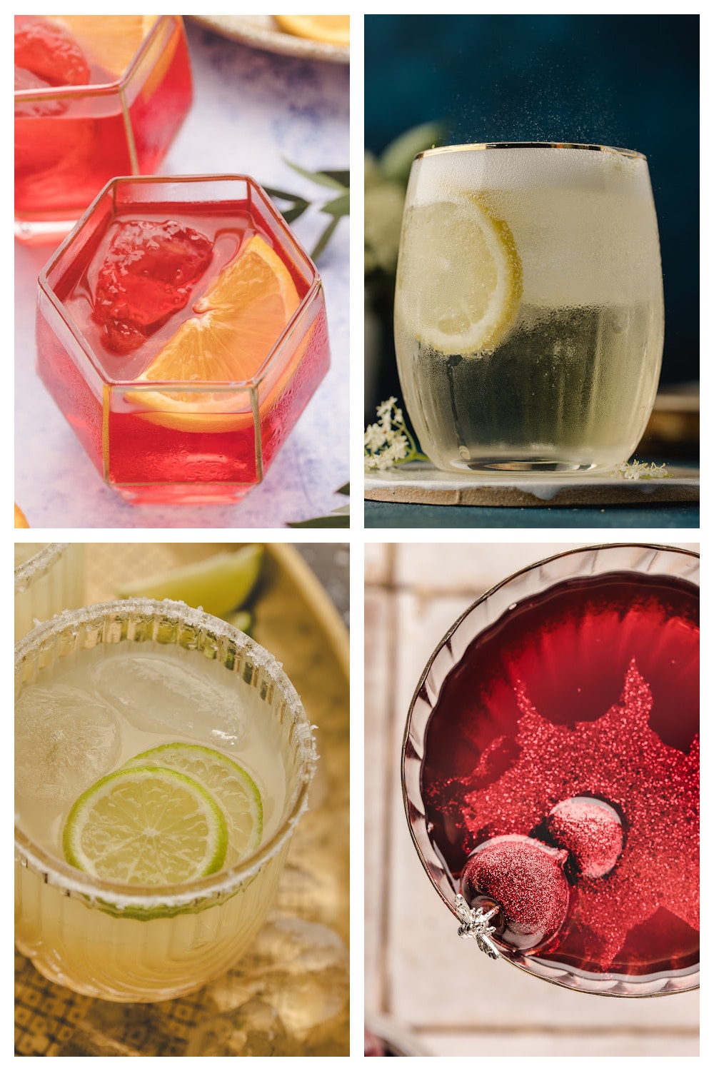 a collage of New Year's Eve Cocktails New year's Eve Cocktails collage