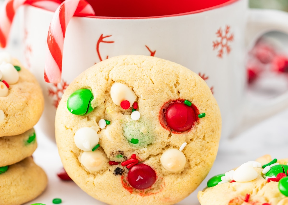 M&M Cookies for Santa Claus Christmas Cookies in a cup for Santa