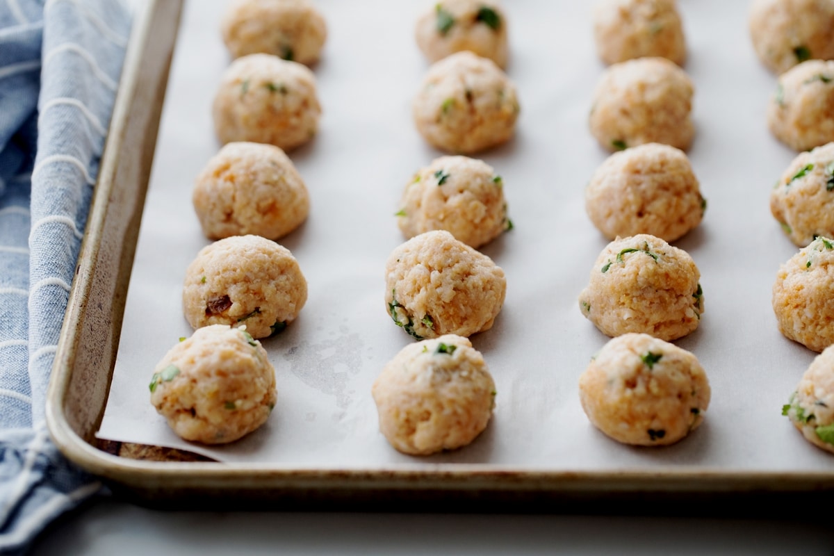 These Chicken Meatballs with Chipotle-Honey Sauce are saucy, a little sassy, and packed with flavor. They're perfect for game day, holidays, or even just a Friday night. ground chicken meatballs