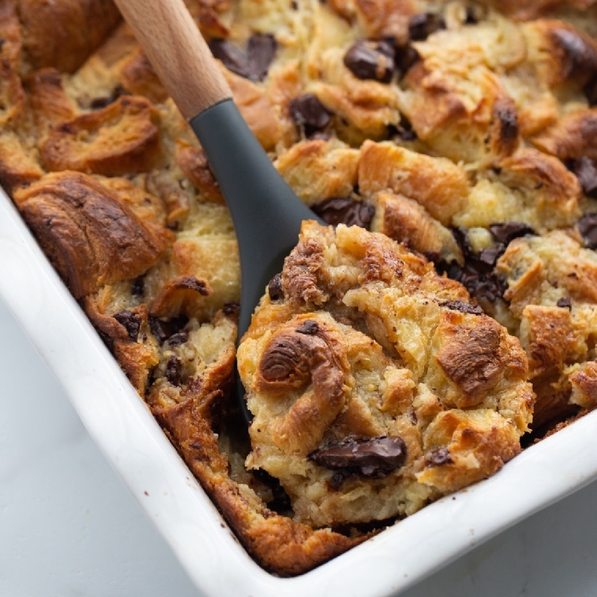 Chocolate Croissant Bread Pudding