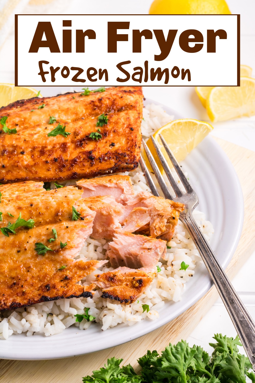 Air fryer frozen salmon is ready to enjoy in less than 20 minutes, making it an ideal dinner option for busy weeknights. You don't have to thaw the fillets beforehand; they can be cooked directly from the freezer, simplifying dinner preparation. via @cmpollak1