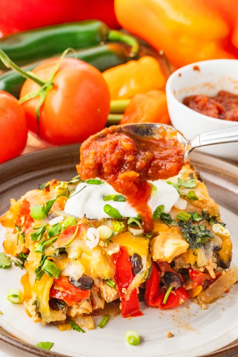 fajita chicken breast casserole