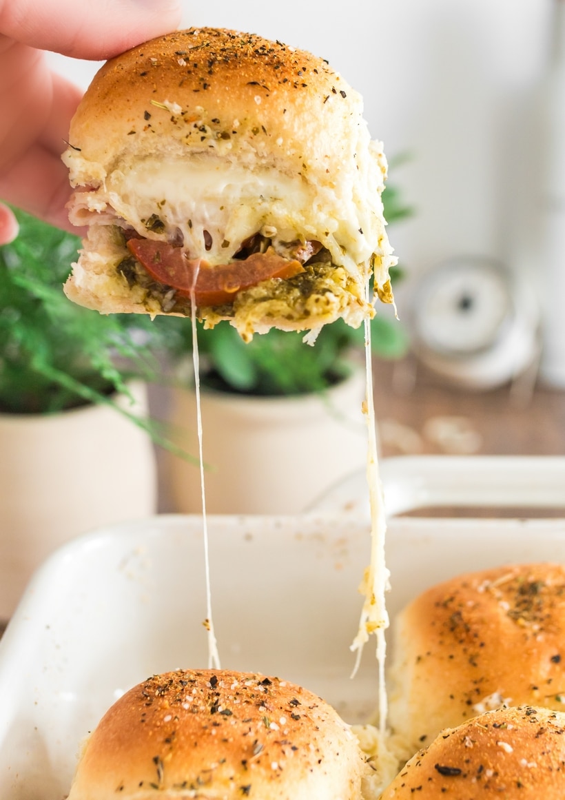 pesto turkey sliders