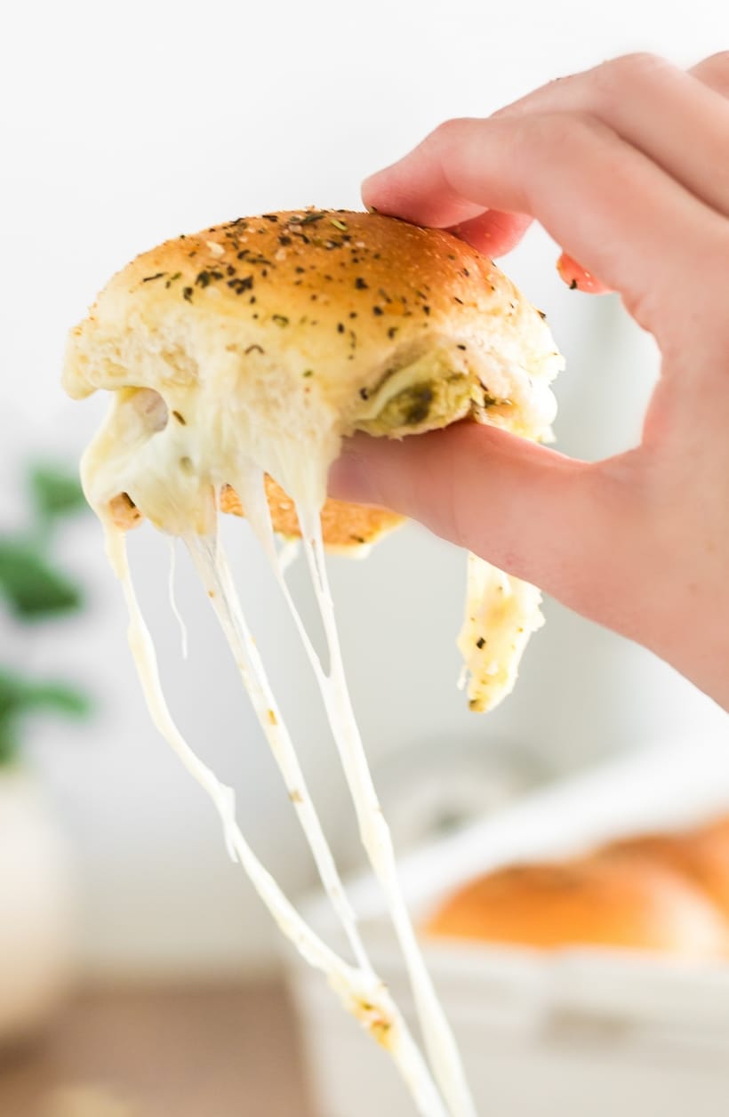 pesto turkey melt sliders