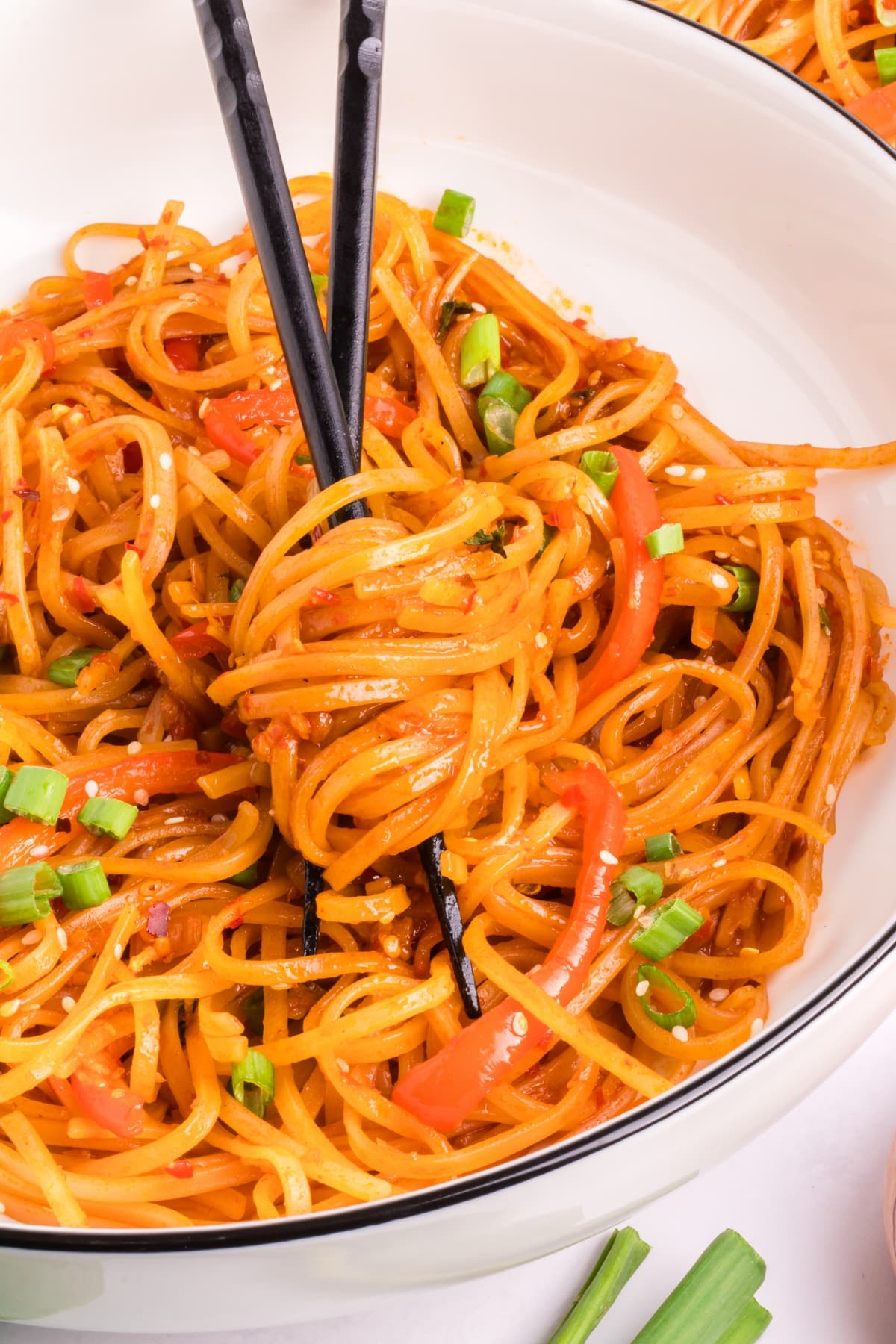 Chili garlic noodles, a quick and delicious side dish recipe tossed in a spicy-fragrant chili garlic sauce. Perfect for a busy weeknight and packed with so much flavor. I love making this noodle dish. chili garlic noodles recipe
