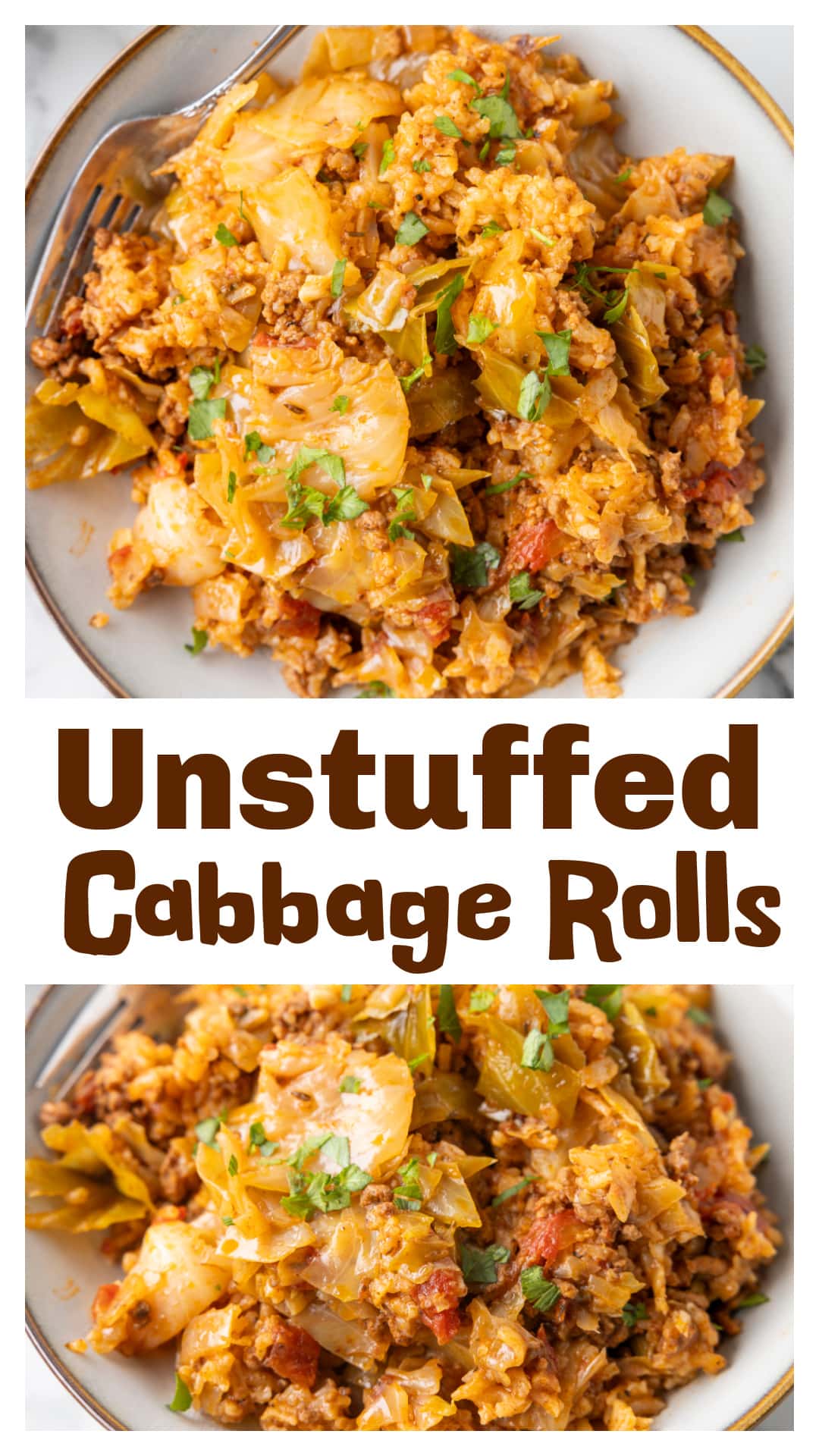This unstuffed cabbage rolls recipe has all the flavor of stuffed cabbage without the rolling. Beef, rice, and cabbage simmer together in one pot until tender and saucy. Some call it deconstructed cabbage rolls or inside out cabbage rolls, but either way it’s the best shortcut to a classic. Perfect as a weeknight dinner, freezer-friendly for later, and a savory alternative to the sweeter versions you may have tried. via @cmpollak1