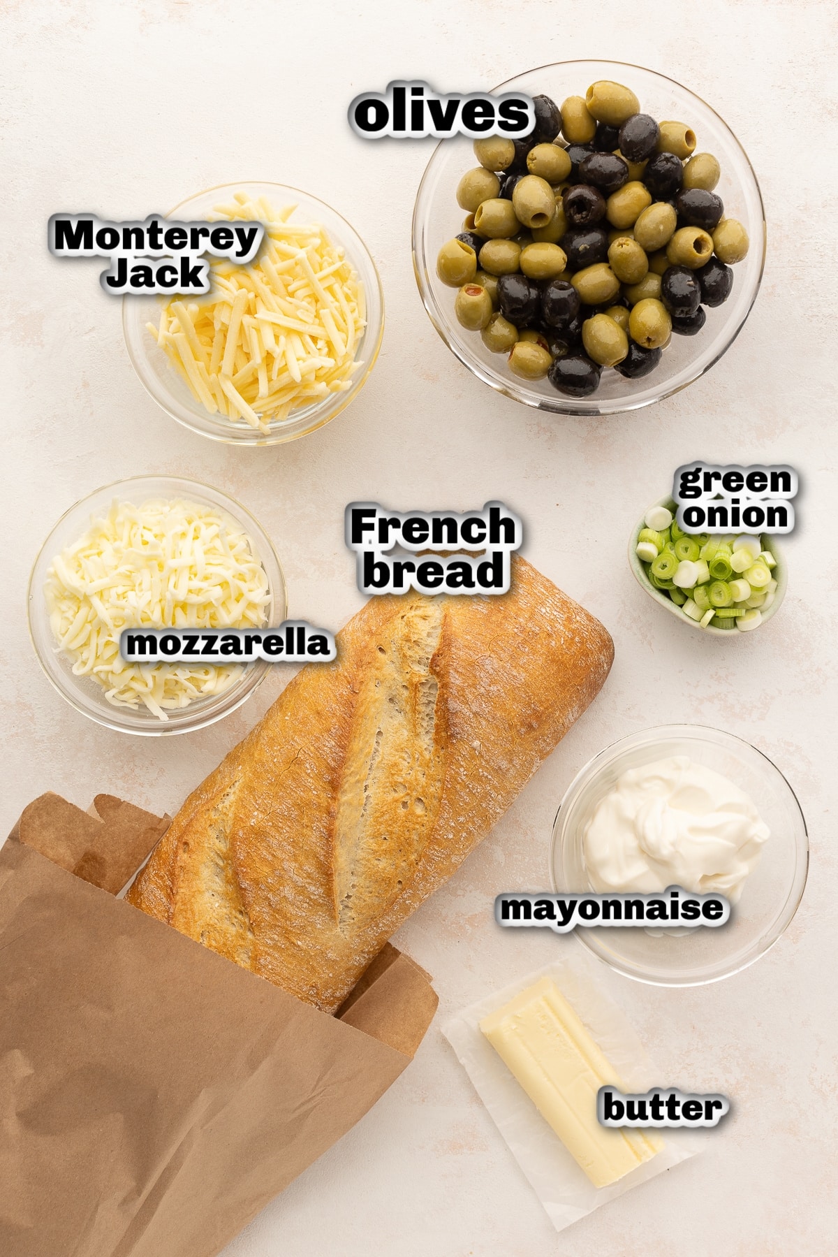 Indulge in this irresistible olive cheese bread recipe. Perfect as a party appetizer or a side dish for your favorite main course. ingredients