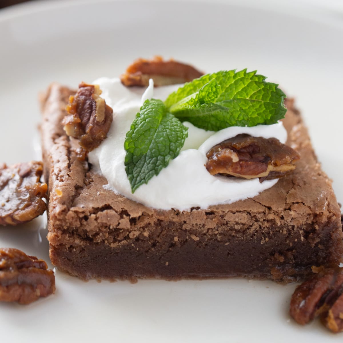 Mint Julep Brownies with Bourbon, Chocolate, and Peppermint