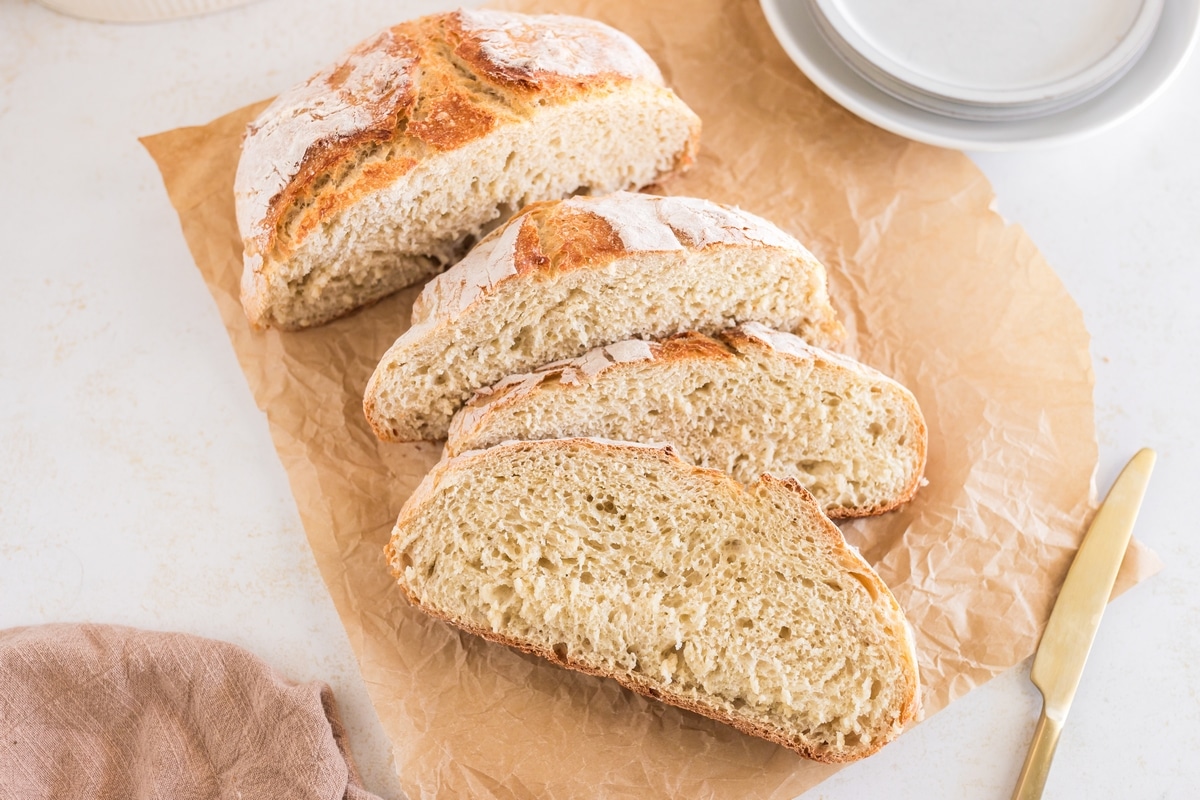 This Dutch oven bread is my simplest bread recipe to bake at home. With no kneading required, no starter to make, no mixer, and no special skills needed, you'll soon be making it daily. no knead bread
