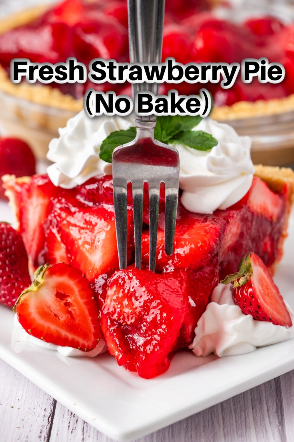 Satisfy your sweet tooth with a delicious fresh strawberry pie. This easy no-bake dessert is perfect for summer. via @cmpollak1