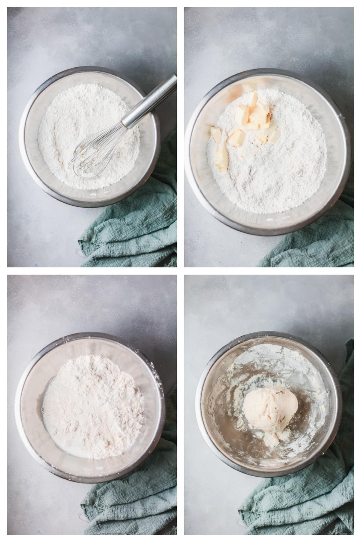 making dough for donut holes