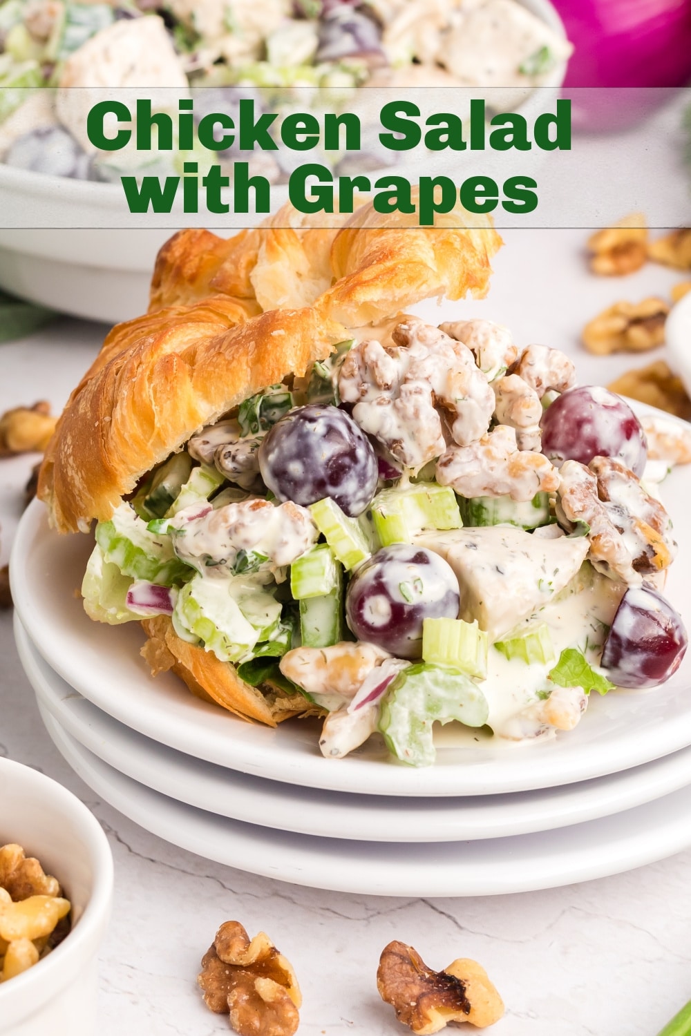 Try this delicious chicken salad with grapes for a refreshing and flavorful meal. Quick and easy to make, it's a perfect option for any occasion. via @cmpollak1