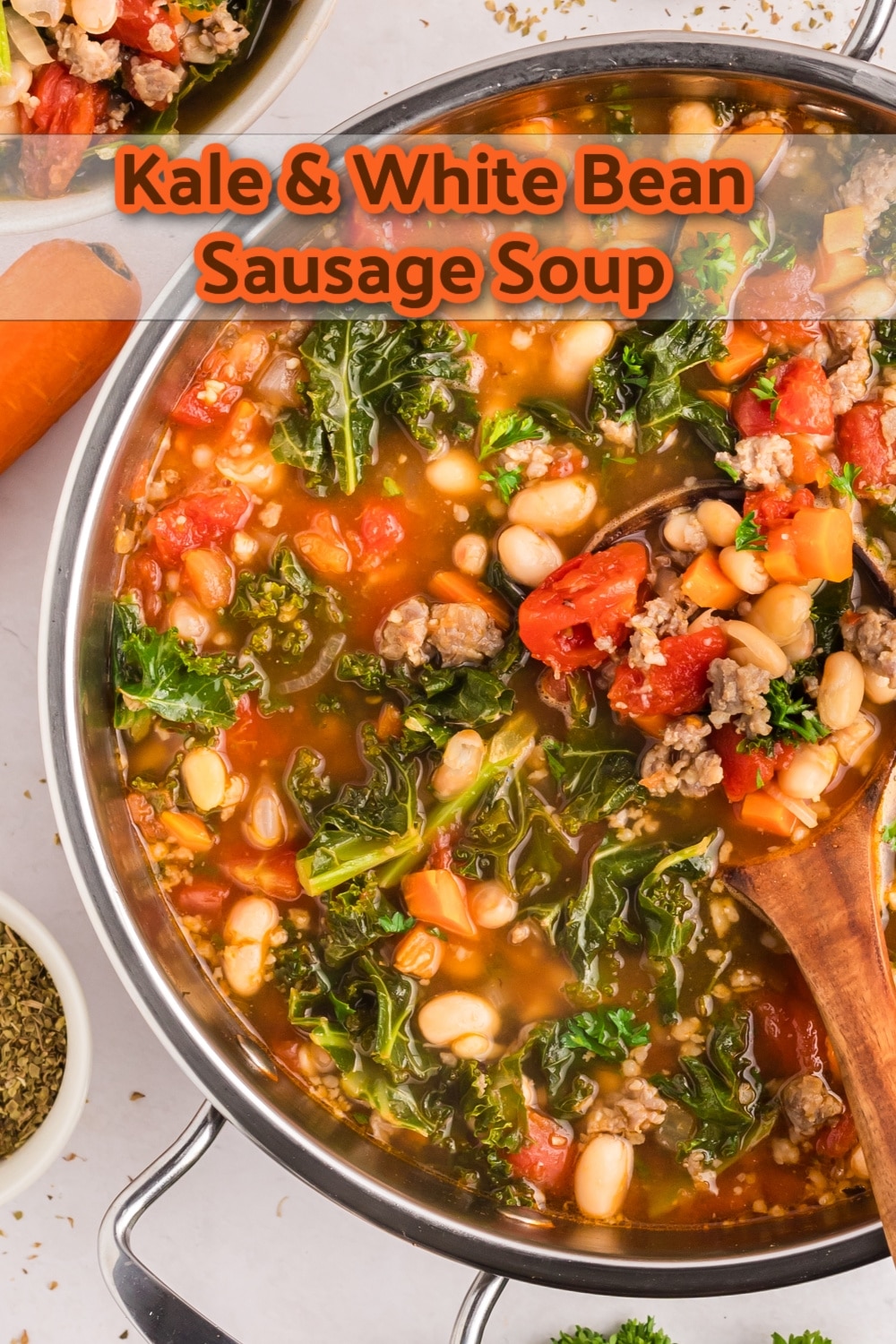 This kale and white bean sausage soup is one of my go-to comfort dinners. The combination of Italian sausage, garlic, and other seasonings makes this 30-minute soup taste like it’s been simmering on the stove all day. via @cmpollak1