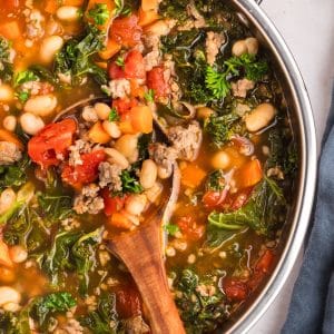 kale and white bean sausage soup