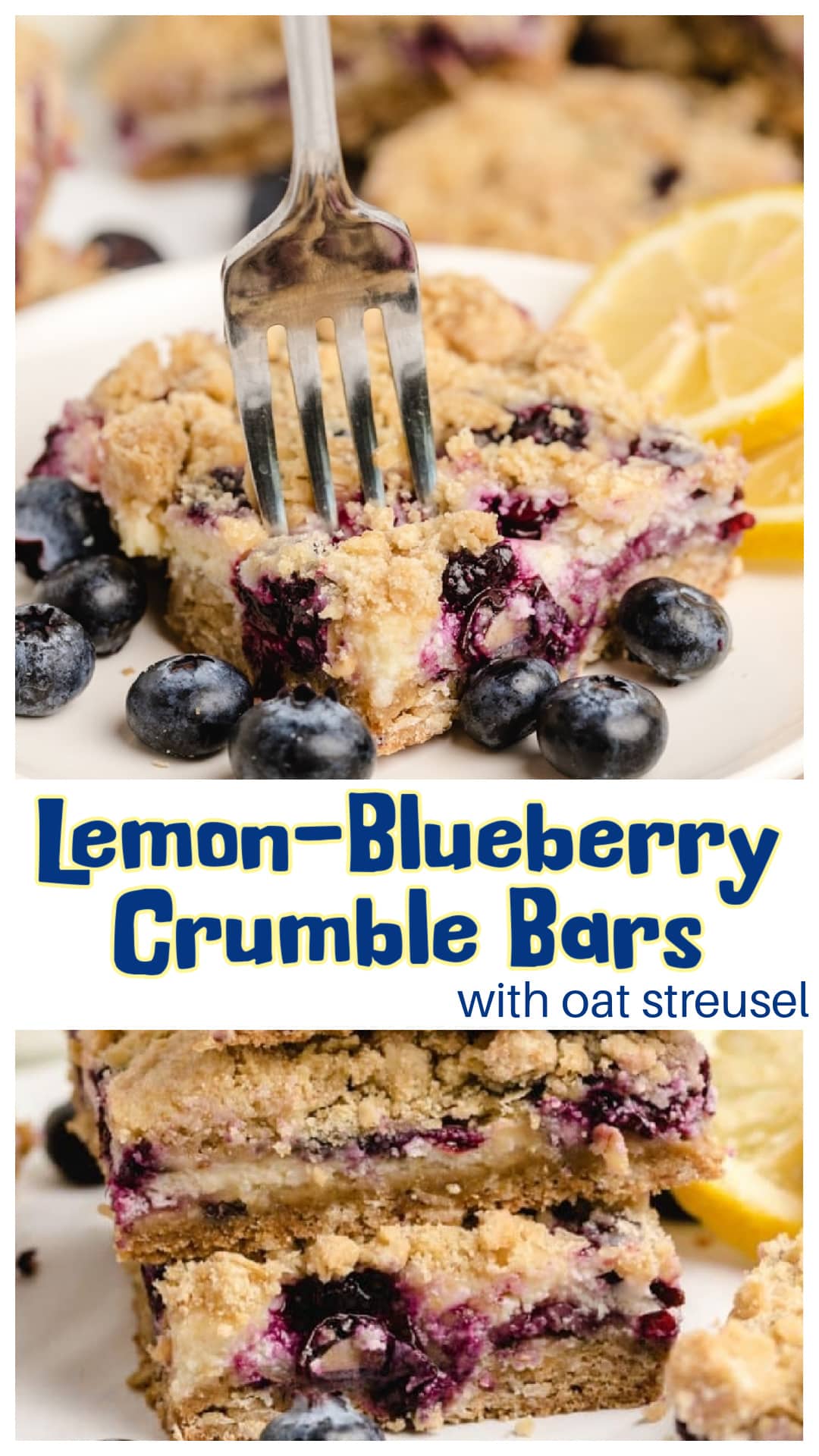 These lemon blueberry crumble bars are layered with a creamy lemon filling, juicy blueberries, and a buttery oat streusel that doubles as the crust and topping. This easy dessert recipe skips the cream cheese and goes all in on real lemon flavor and fresh fruit. Perfect for summer baking, potlucks, or whenever you’re craving something sweet-tart and crumbly. Don’t skip the pre-baked crust—it makes all the difference. via @cmpollak1