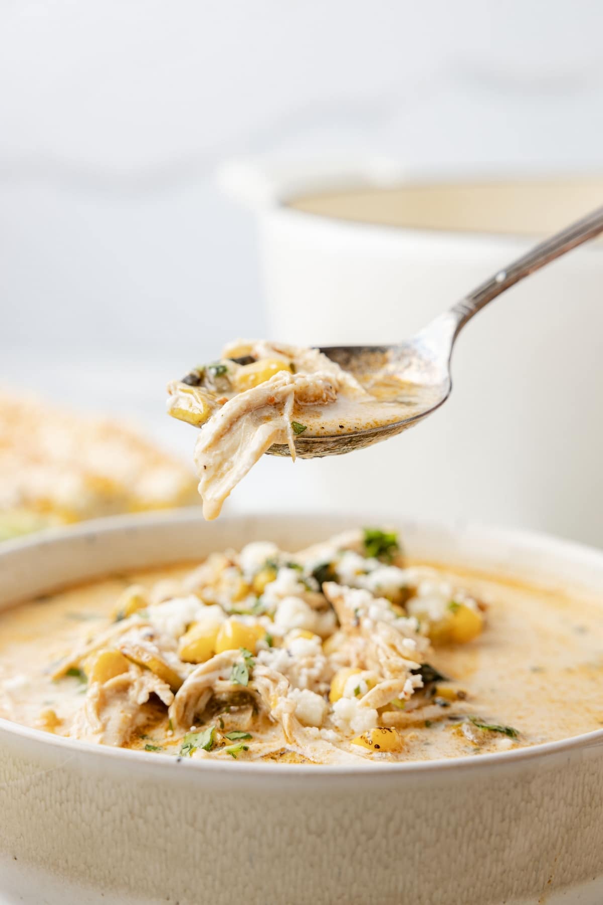 This Mexican Street Corn Soup is inspired by elote, bringing all those bold, zesty flavors into a cozy, comforting bowl. It's like eating favorite street food with a spoon. creamy corn soup