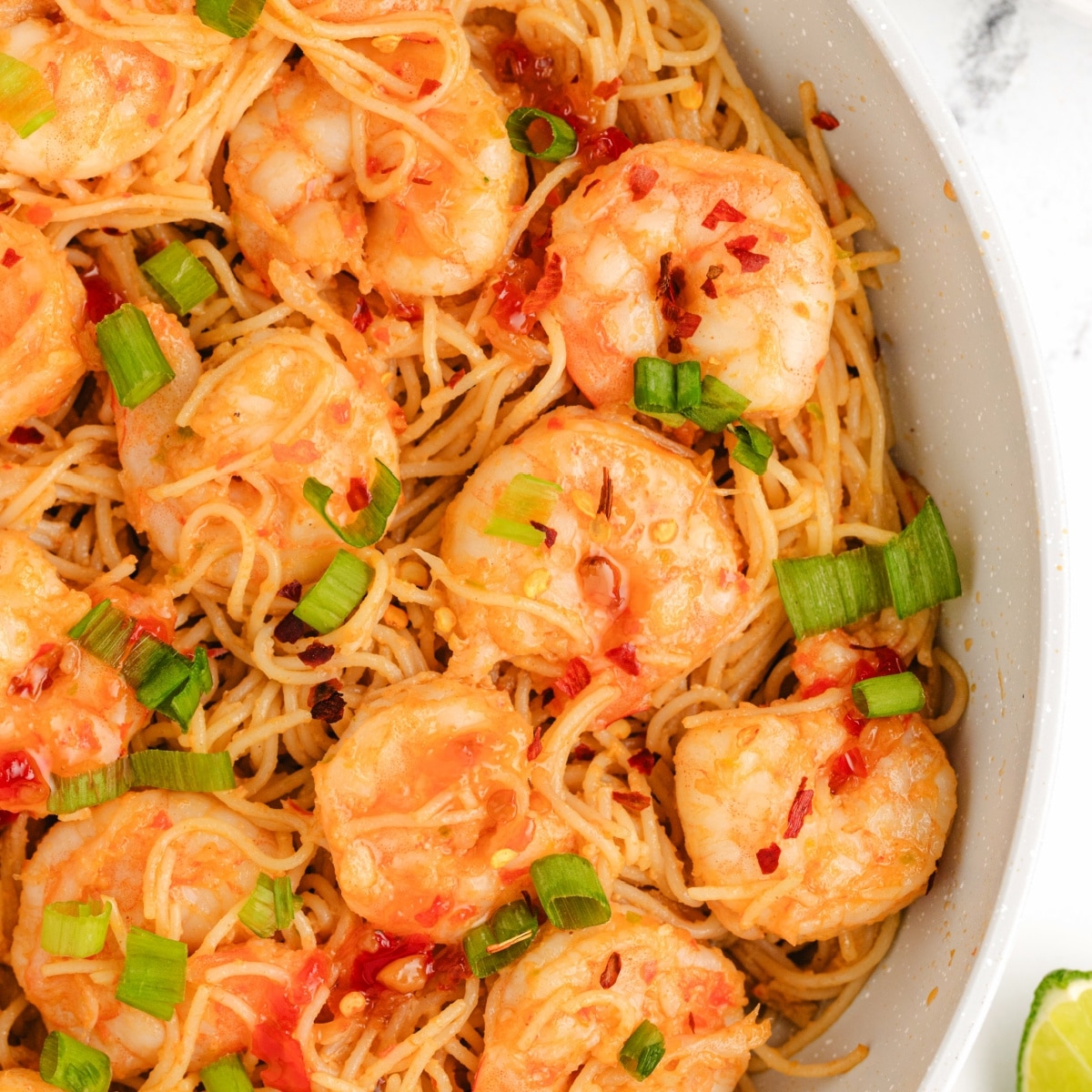 spicy thai sprimp pasta