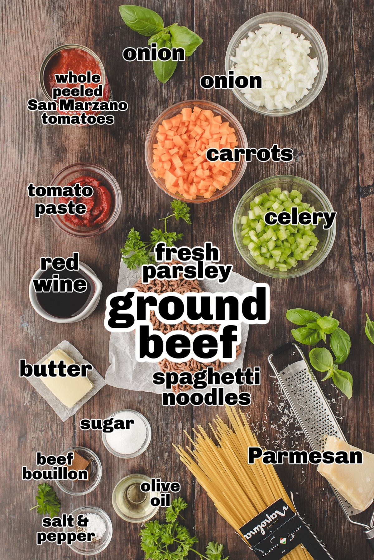 This spaghetti Bolognese is rich, hearty, and packed with comforting flavors that always hit the spot. The slow-cooked Ragù with San Marzano tomatoes and a splash of red wine brings out incredible depth. ingredients