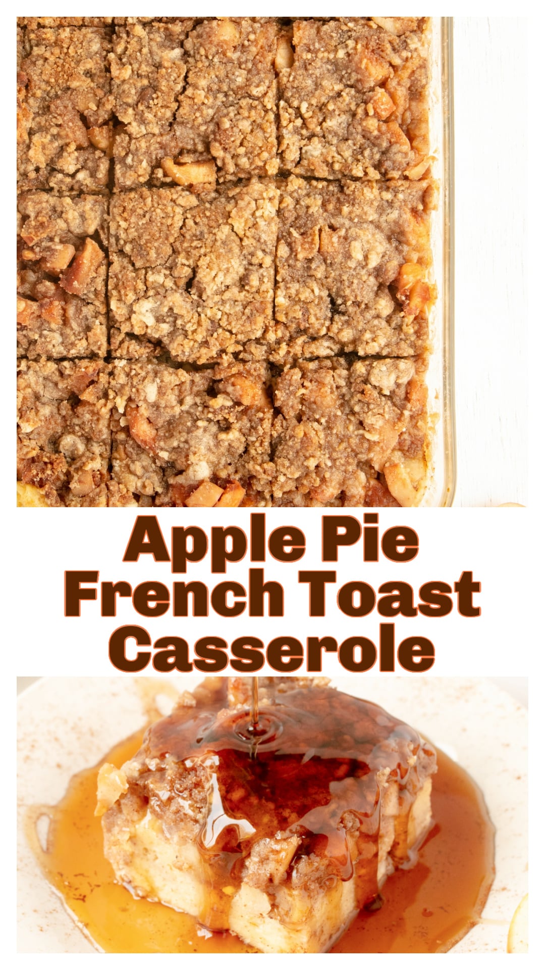 Apple pie french toast casserole made with apple pie filling and a soft cinnamon custard. This overnight breakfast bake is easy to prep ahead and bakes golden in the morning. A make-ahead french toast casserole that’s perfect for holidays, weekends, or brunch. Includes canned apple pie filling, brioche or challah bread, and a brown sugar crumble topping. via @cmpollak1