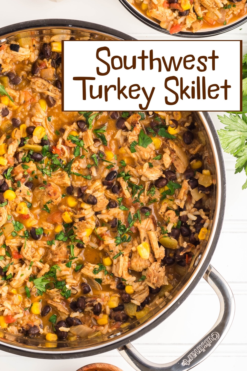 This Southwest turkey skillet is a hearty, cheesy way to turn leftover turkey into a comforting meal. Packed with turkey, veggies, and taco seasoning, it’s perfect for busy nights or burrito stuffing. via @cmpollak1