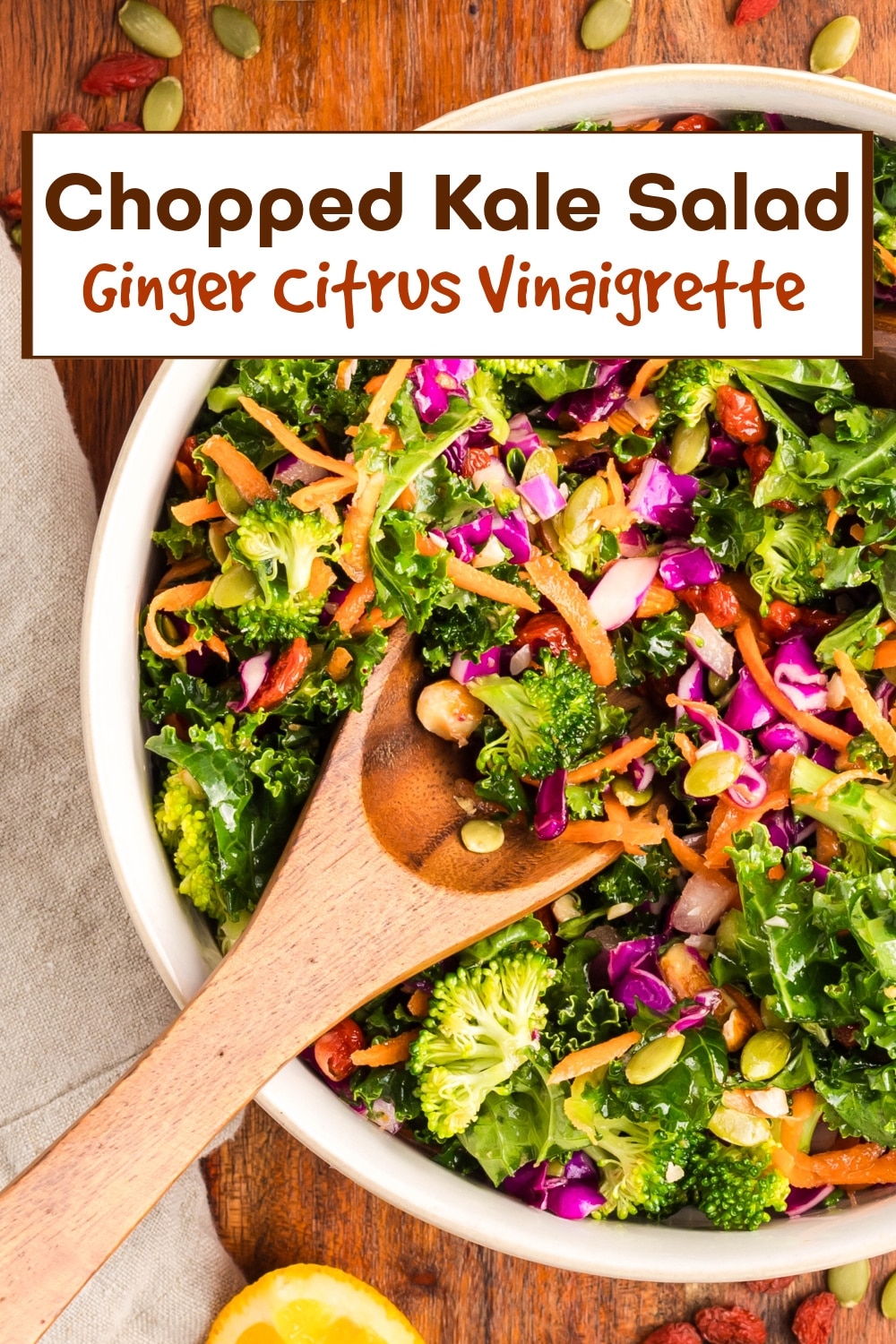 This chopped kale salad with ginger citrus vinaigrette is a nutritious and satisfying option for lunch or dinner. Packed with fresh veggies, crunchy almonds, and a sweet-tangy dressing, it’s the perfect way to get a boost of vitamins and flavor. Whether you're meal prepping or looking for a quick, healthy meal, this salad hits the spot! via @cmpollak1