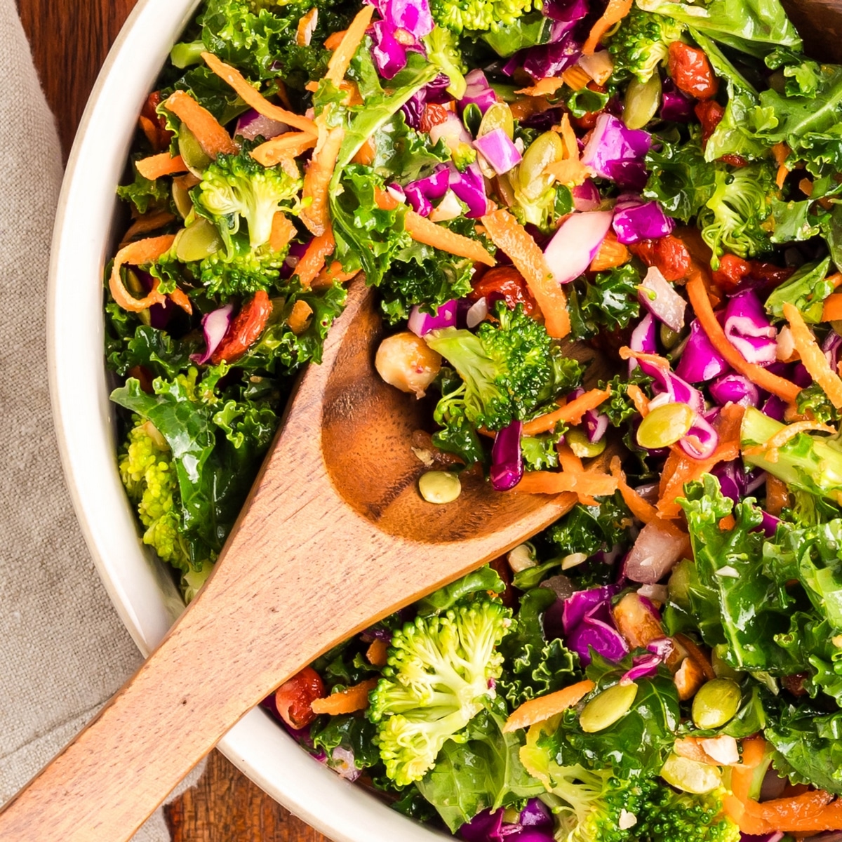 Chopped Kale Salad with Citrus Ginger Vinaigrette
