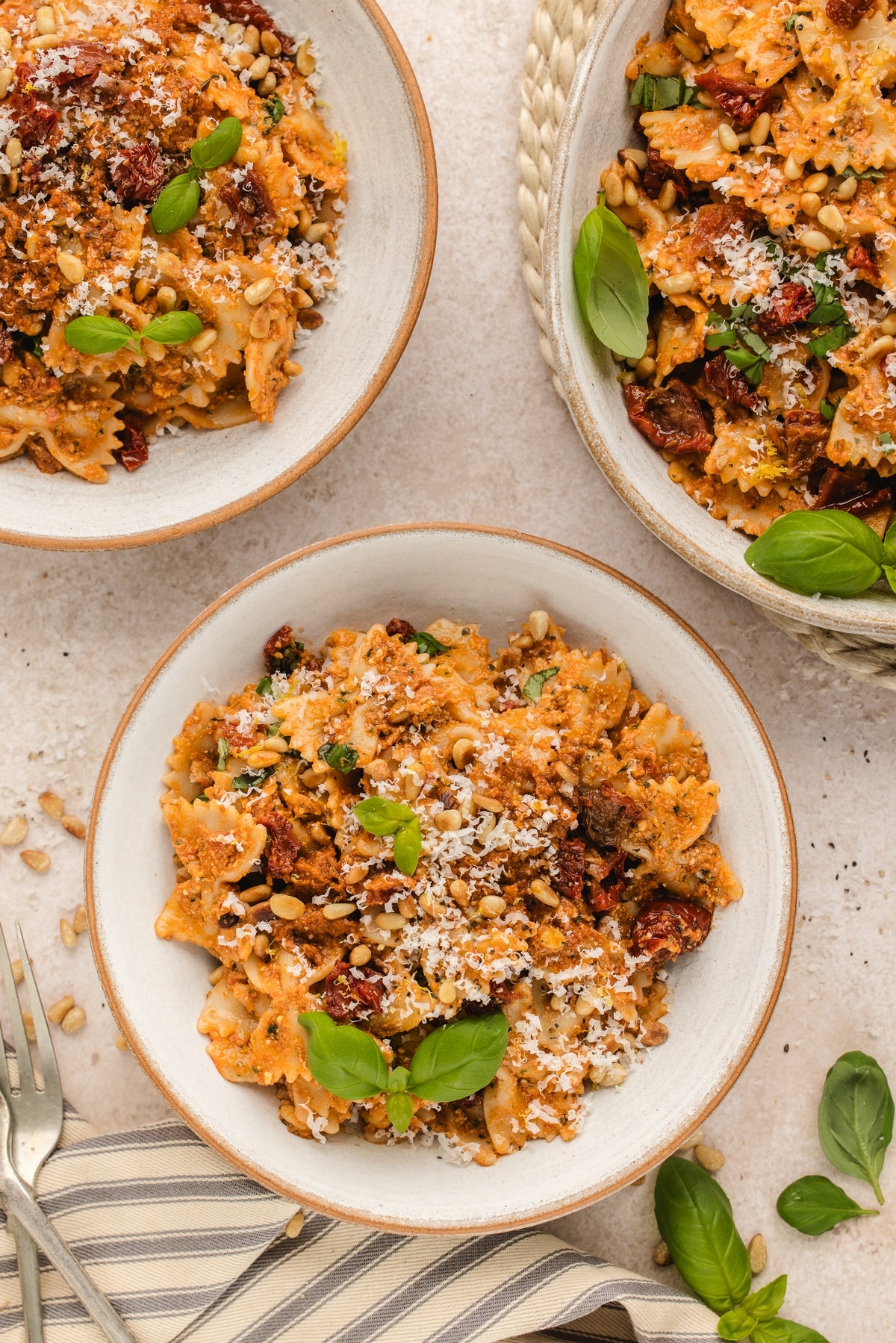 Sun-Dried Tomato Pesto Pasta Sun-Ripened Tomato Pesto Pasta with fresh basil