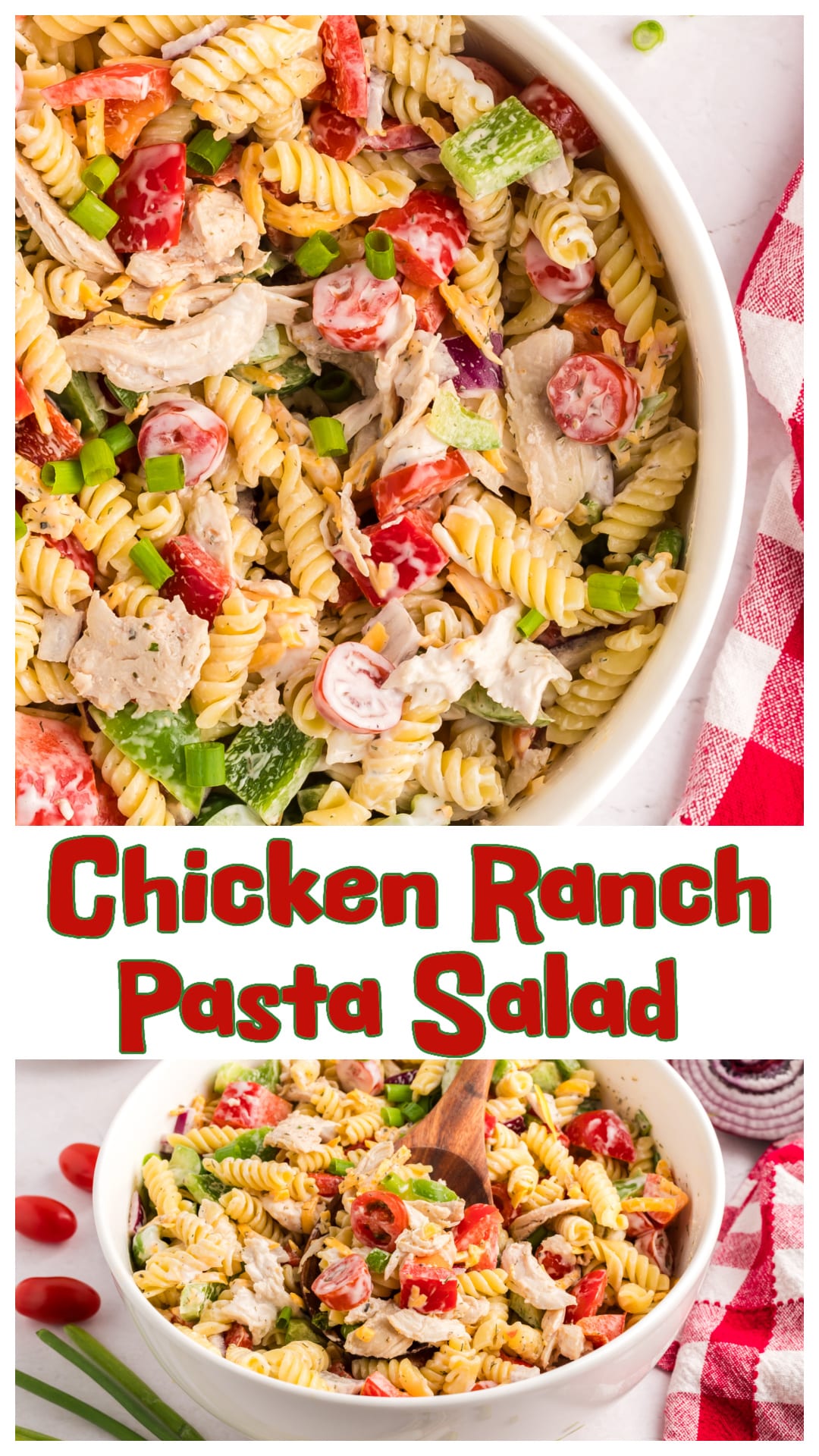 This Chicken Ranch Pasta Salad is the perfect make-ahead lunch or easy side dish. Packed with tender chicken, creamy ranch dressing, rotini pasta, cheddar cheese, and crunchy veggies, it’s full of flavor and stays fresh in the fridge for days. Great for meal prep, potlucks, or a quick dinner idea. If you love easy pasta salad recipes with ranch, this one’s a keeper—simple, satisfying, and always a crowd-pleaser. via @cmpollak1