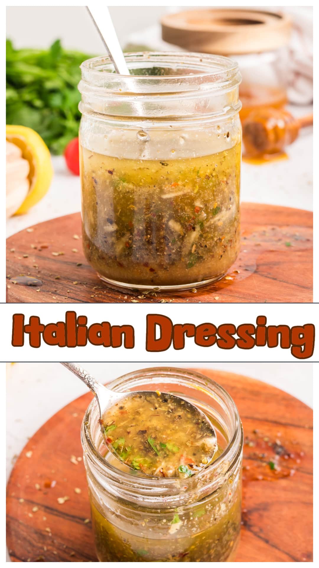 This homemade Italian dressing is quick, easy, and full of bold flavor. Made with simple ingredients like olive oil, red wine vinegar, garlic, and Italian seasoning, it's perfect for salads, marinades, and more. Skip the store-bought bottle and make your own in minutes with pantry staples. This recipe is great for meal prep and adds fresh flavor to any dish. A reliable go-to for pasta salads, roasted veggies, or leafy greens. via @cmpollak1