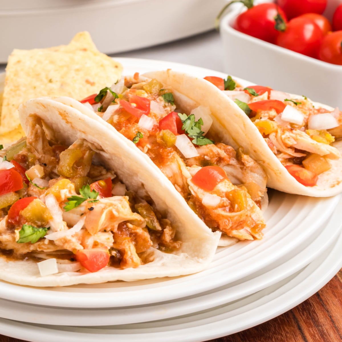Slow Cooker Shredded Taco Chicken