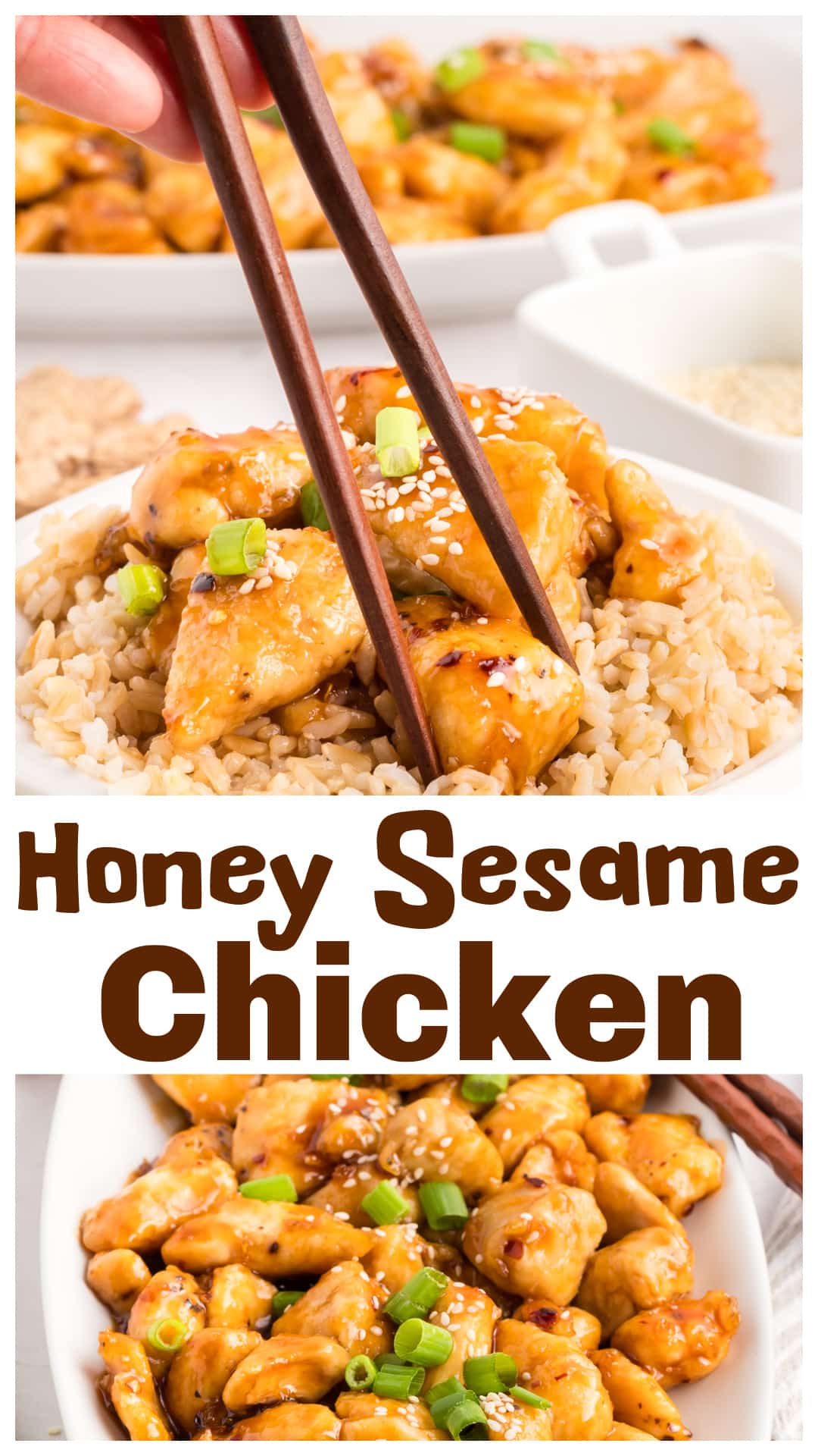 Honey Sesame Chicken is a quick and flavorful takeout-style dinner made at home. Crispy baked chicken is tossed in a sticky, garlicky sauce with honey, soy sauce, and sesame oil. It’s bold, balanced, and easy to make with pantry ingredients. Serve it over rice and top with green onions and sesame seeds for a meal that comes together fast but still feels special. Great for weeknights or leftovers the next day. via @cmpollak1