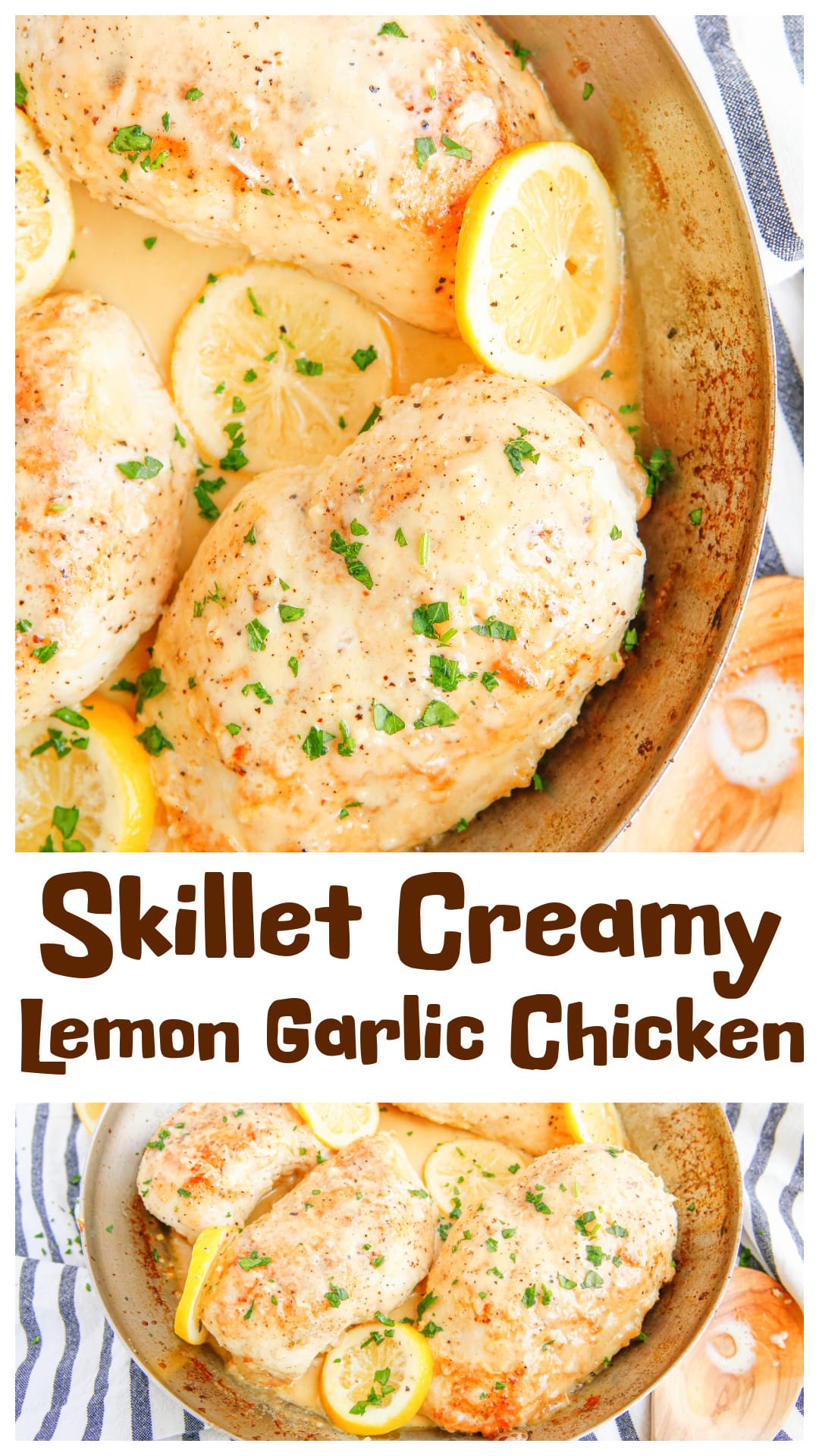 This Skillet Creamy Lemon Garlic Chicken is a flavorful one-pan dinner made with juicy chicken breasts, garlic, lemon juice, and a rich cream sauce. Perfect for weeknights, this easy lemon garlic chicken recipe comes together in under 30 minutes and pairs well with pasta, rice, or bread. If you're looking for a quick skillet chicken recipe with a creamy lemon garlic sauce, this is a simple, delicious option you'll want to make again and again.








 via @cmpollak1