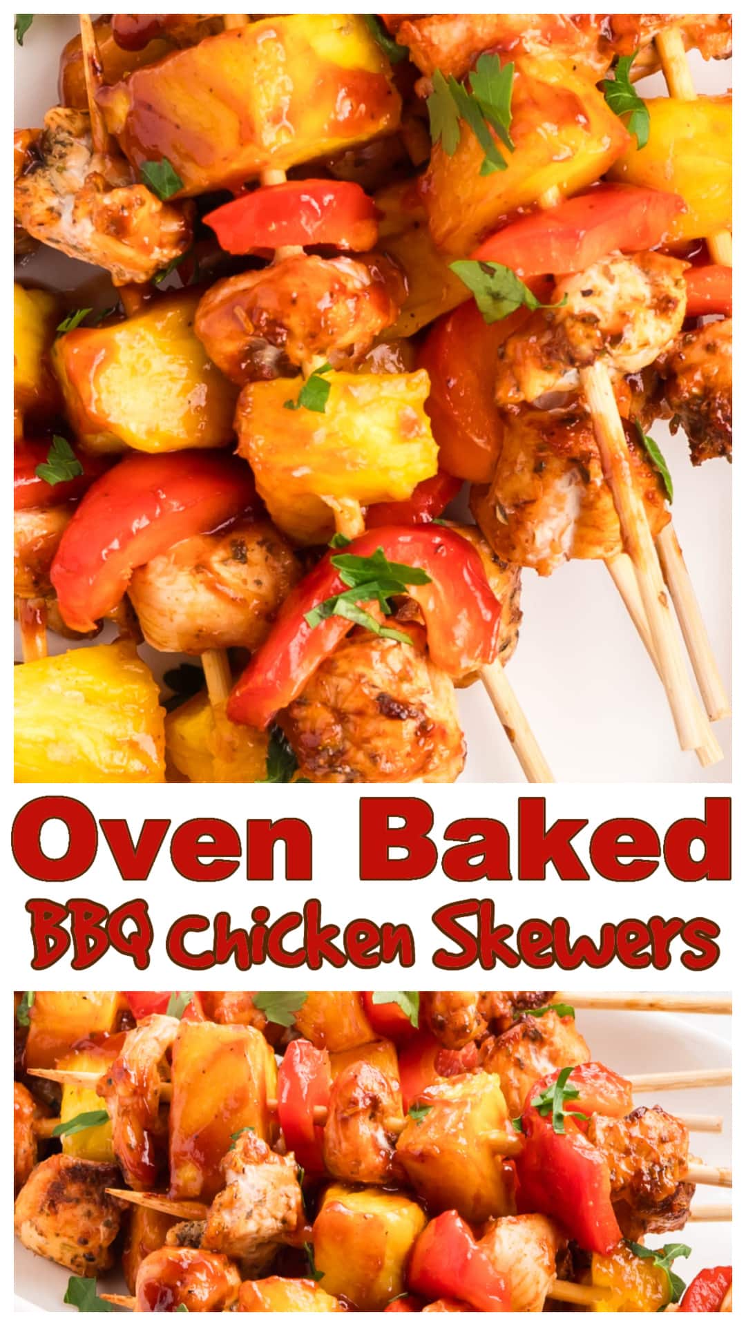 These baked BBQ chicken skewers are packed with flavor thanks to smoky spices, juicy pineapple, and a sticky barbecue glaze. Made with chicken tenderloins and roasted on a sheet pan, they’re a fast, no-grill-needed dinner that still gives you that sweet, saucy finish. Whether you're cooking for the family or meal prepping for the week, this is one of those easy chicken recipes that actually delivers. via @cmpollak1