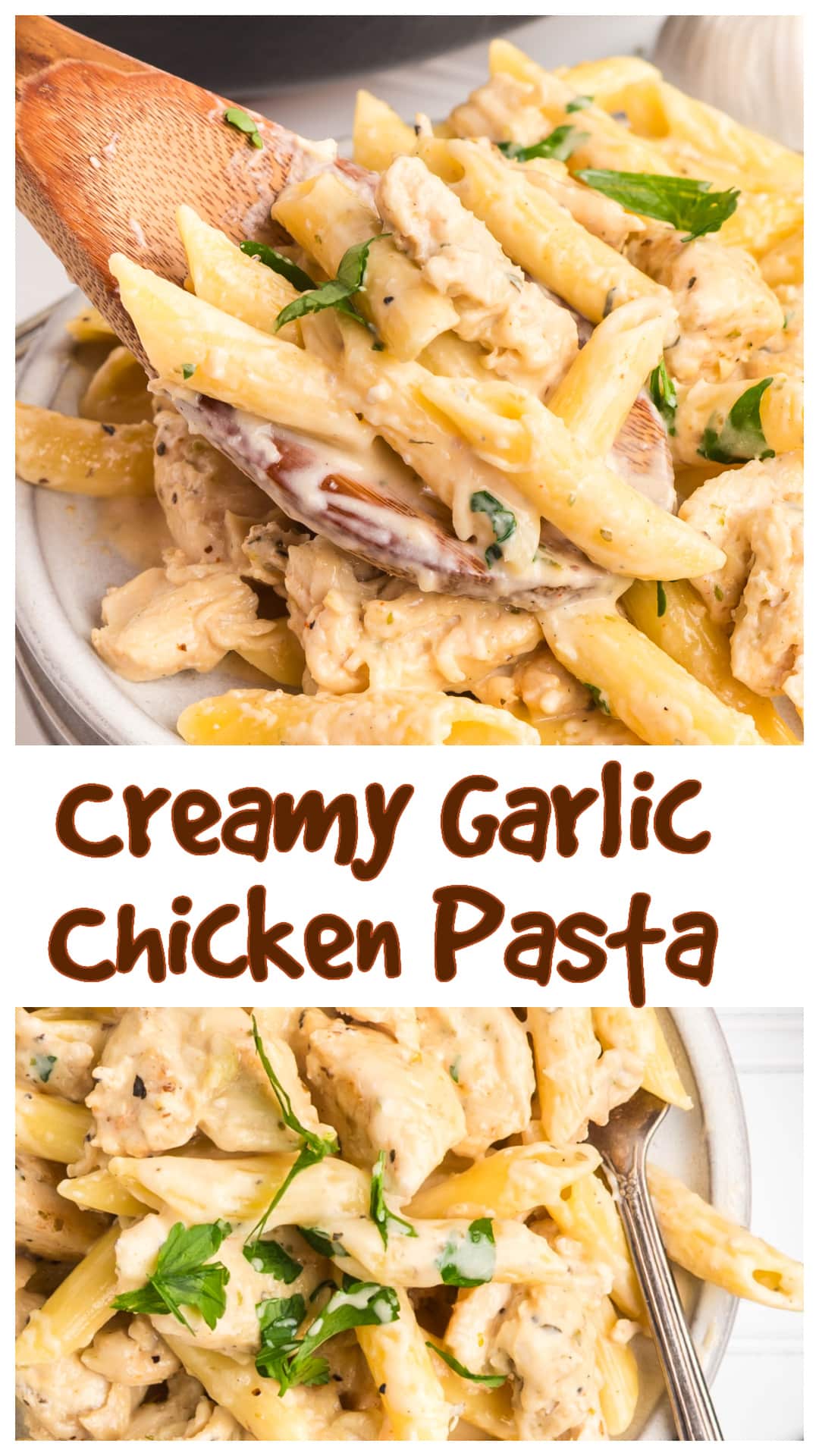 Creamy garlic chicken pasta with juicy seasoned chicken, penne and a rich Parmesan garlic cream sauce. This creamy chicken penne pasta is loaded with fresh garlic, butter and Parmesan, with plenty of sauce to coat every bite. A family-friendly chicken pasta recipe for weeknight dinners, pasta night or anytime you want something creamy, garlicky and ridiculously good. Save this easy pasta dinner for later. via @cmpollak1