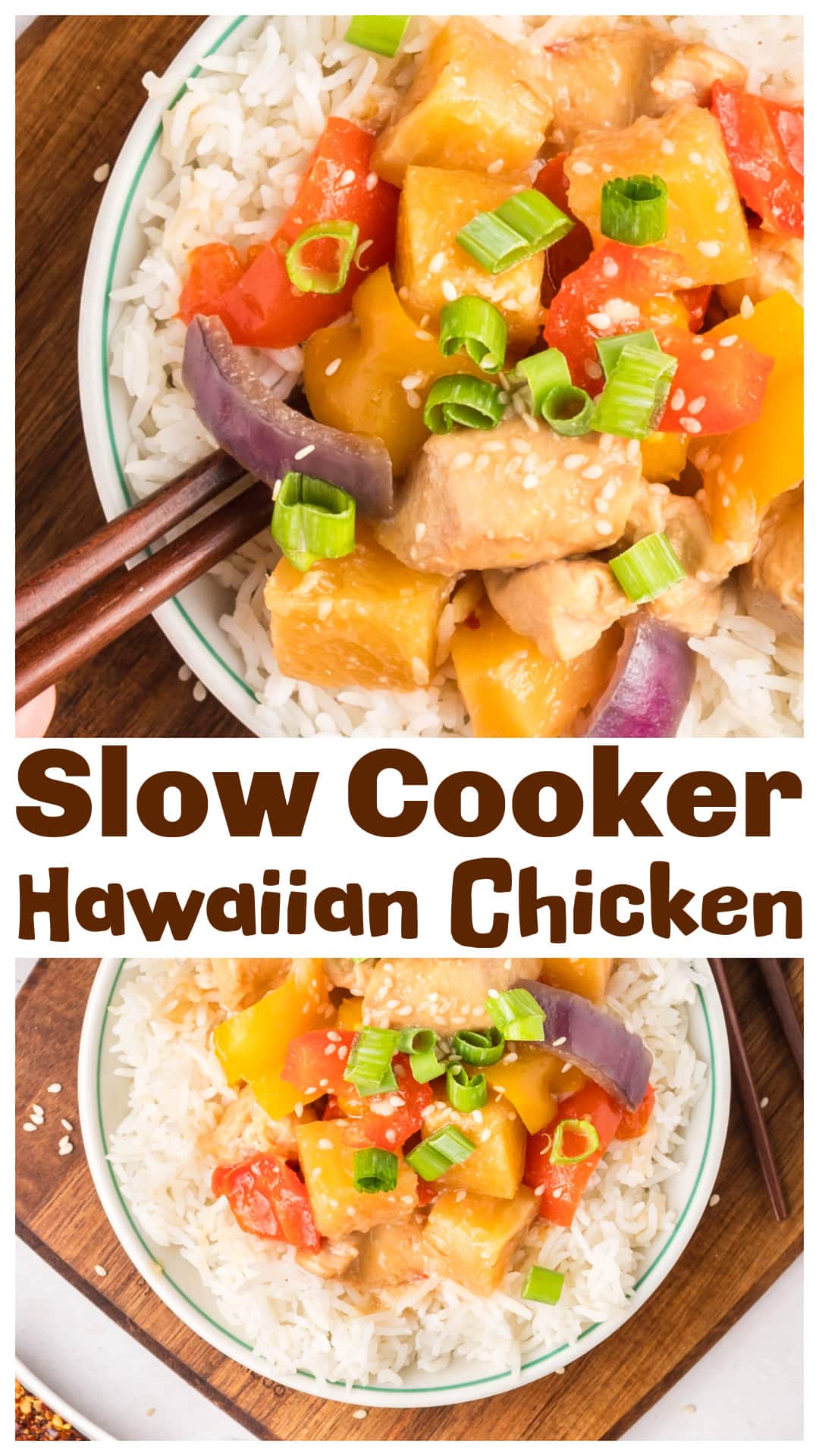 This slow cooker Hawaiian chicken is sweet, saucy, and full of flavor from hoisin, garlic, pineapple, soy sauce, and fresh ginger. Everything goes into the slow cooker—no browning, no prep work, just set it and let it go. The chicken turns out tender, the sauce thickens just right, and it’s ready to serve over rice or noodles. It’s an easy weeknight dinner that tastes like you put more effort into it than you did. via @cmpollak1