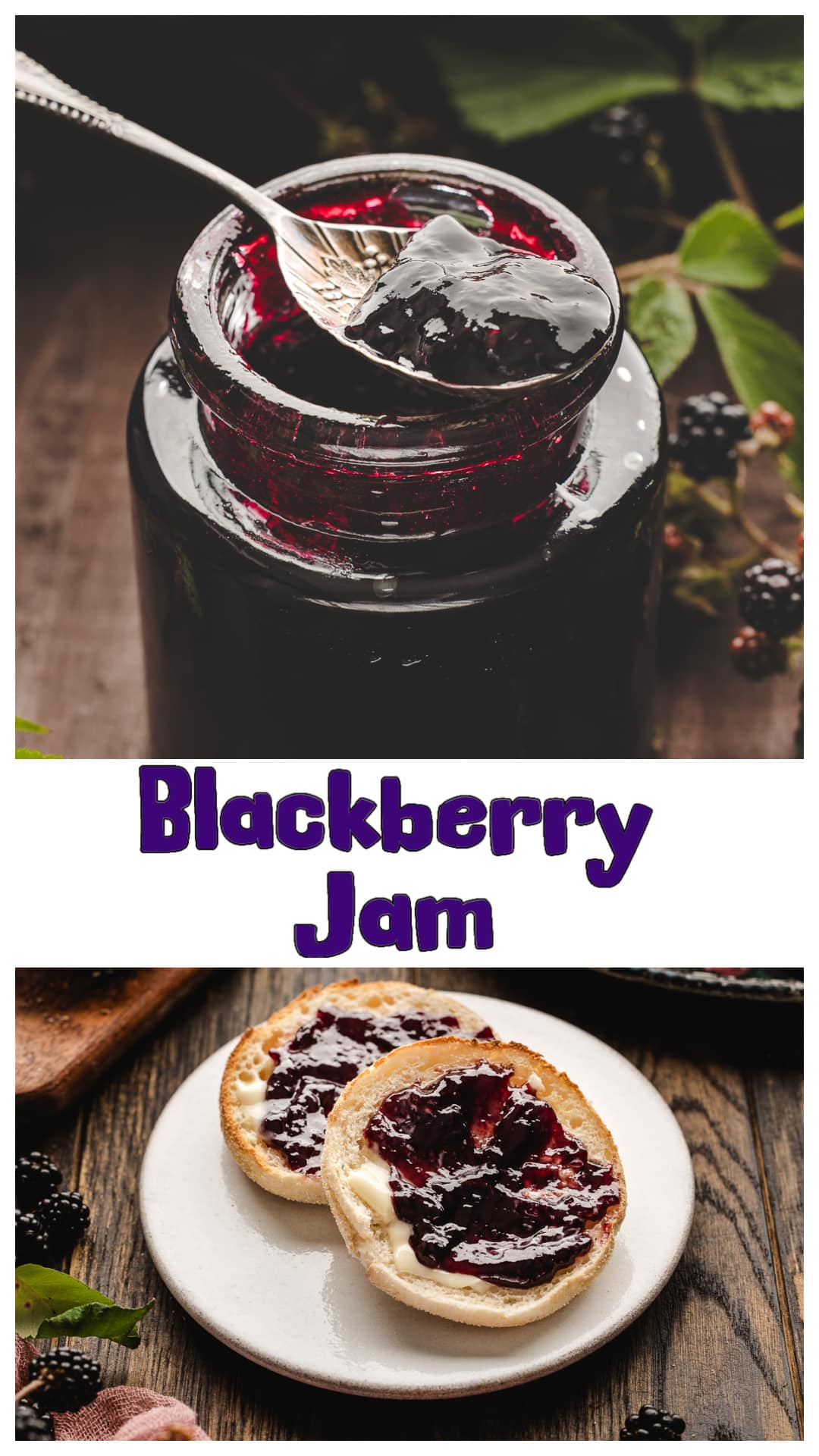 Smooth, seedless blackberry jam made with just three ingredients and no pectin. This simple recipe gives you a glossy homemade jam that sets beautifully and is perfect for toast, muffins, cakes, or a cheese board. Learn how to make blackberry jam with sugar and lemon juice for a classic preserve that tastes far better than store-bought. via @cmpollak1