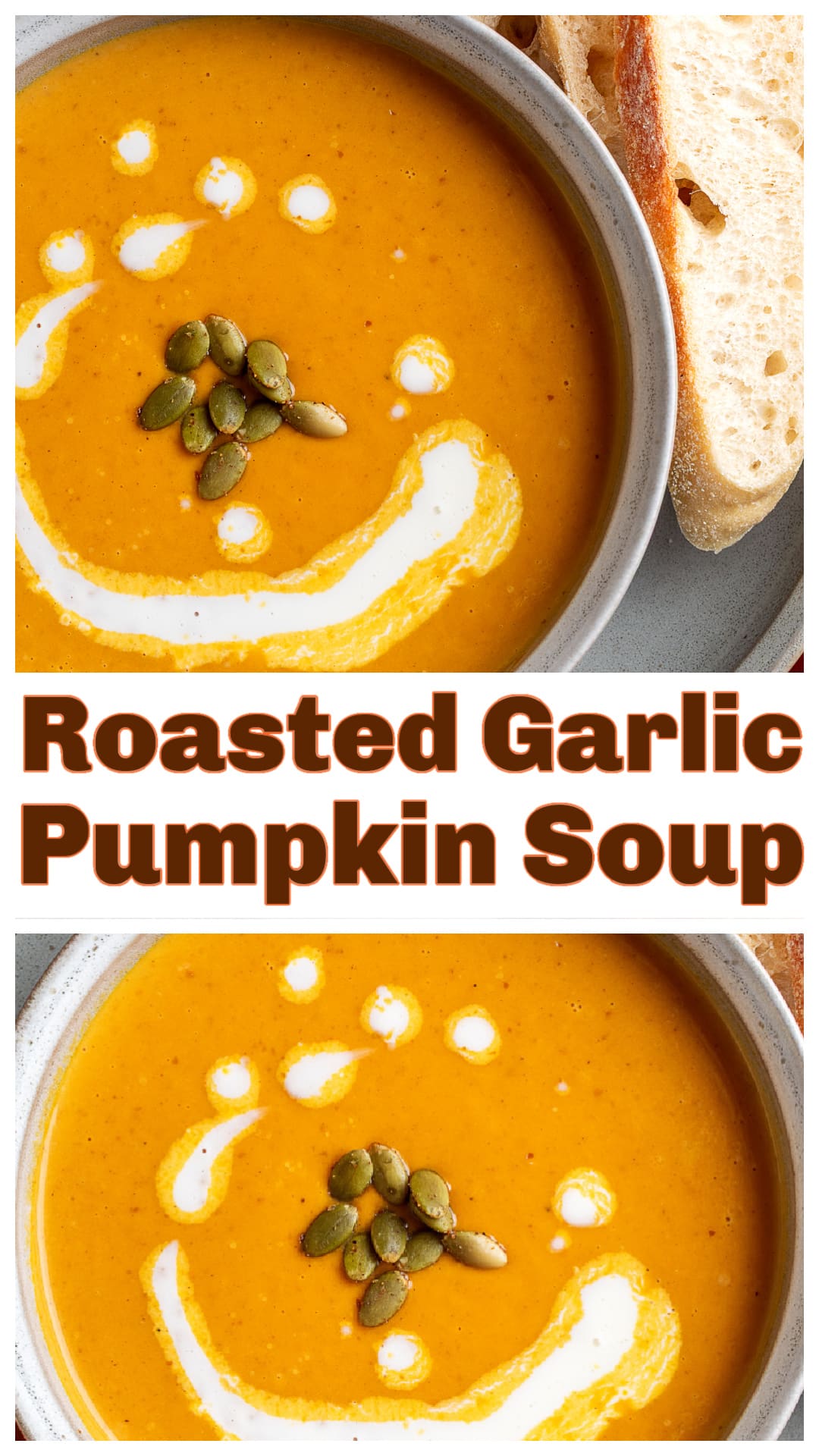 Roasted garlic pumpkin soup with brown butter is a creamy pumpkin soup recipe made for fall. Canned pumpkin purée, roasted garlic, and nutty brown butter give this soup a rich, smooth flavor that feels bigger than the ingredients. It works as a fall dinner party starter or as an easy weeknight meal with crusty bread. Creamy roasted garlic pumpkin soup with brown butter is the recipe to keep close when the season turns chilly. via @cmpollak1