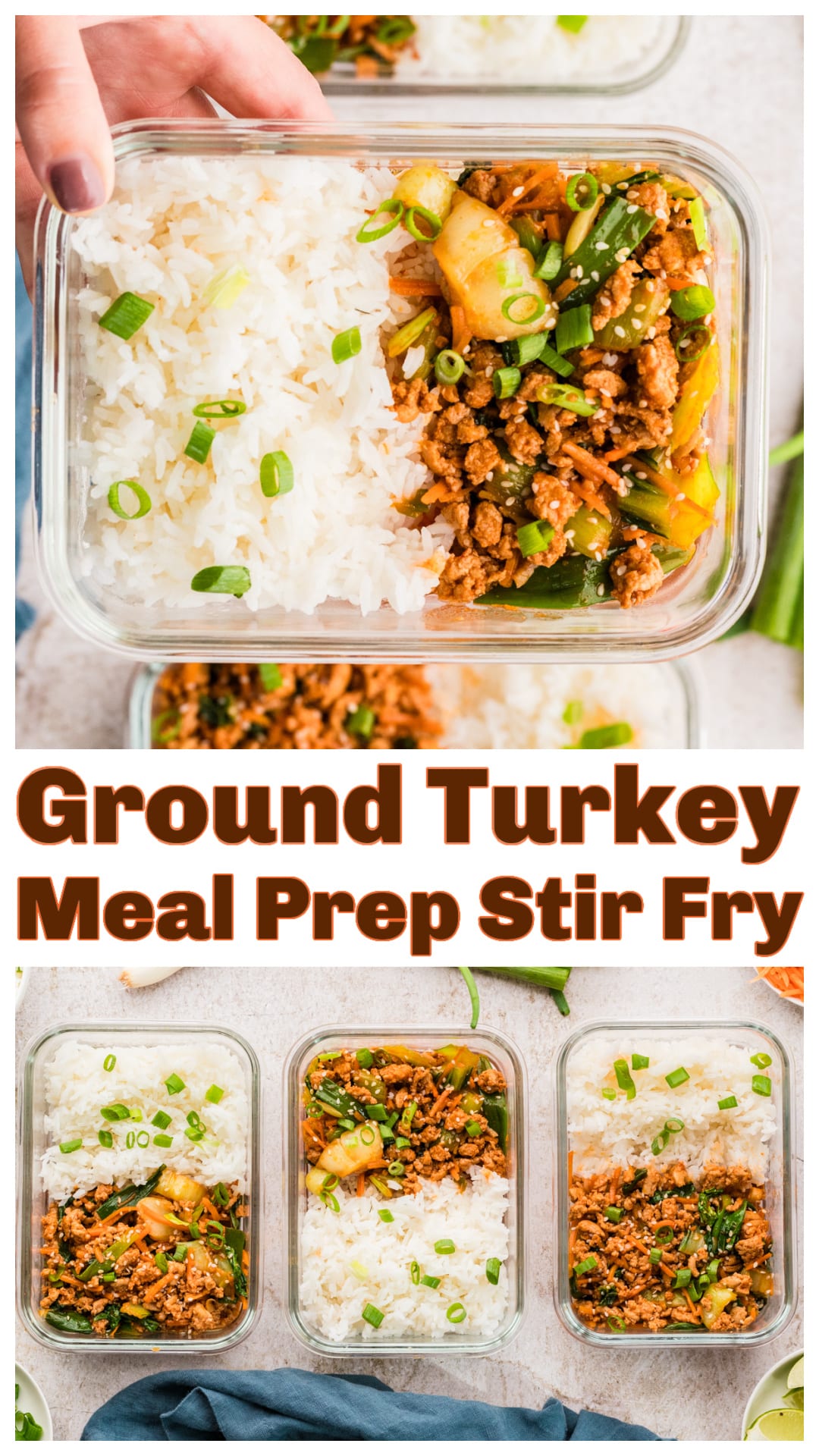 This ground turkey stir fry is fast enough for a weeknight dinner and smart enough for meal prep. Lean turkey, bok choy, carrots, and green onions all get coated in a sticky soy–gochujang–honey sauce that clings to every bite. Serve it over rice, spoon it into lettuce cups, or portion it into containers for easy lunches that still taste fresh on Friday. A healthy, easy ground turkey meal prep recipe you’ll actually want to reheat. via @cmpollak1